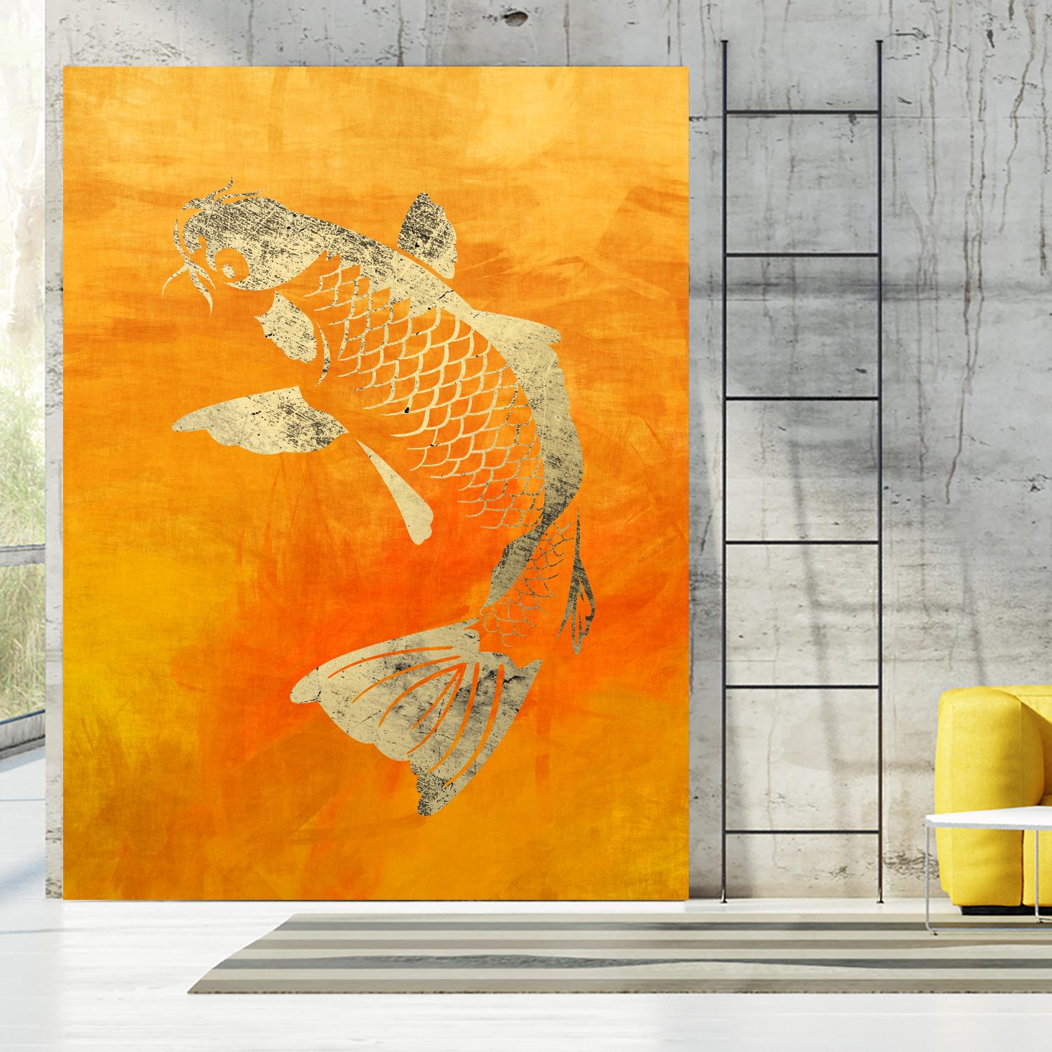 Koi by THE Studio on GIANT ART - beige oriental