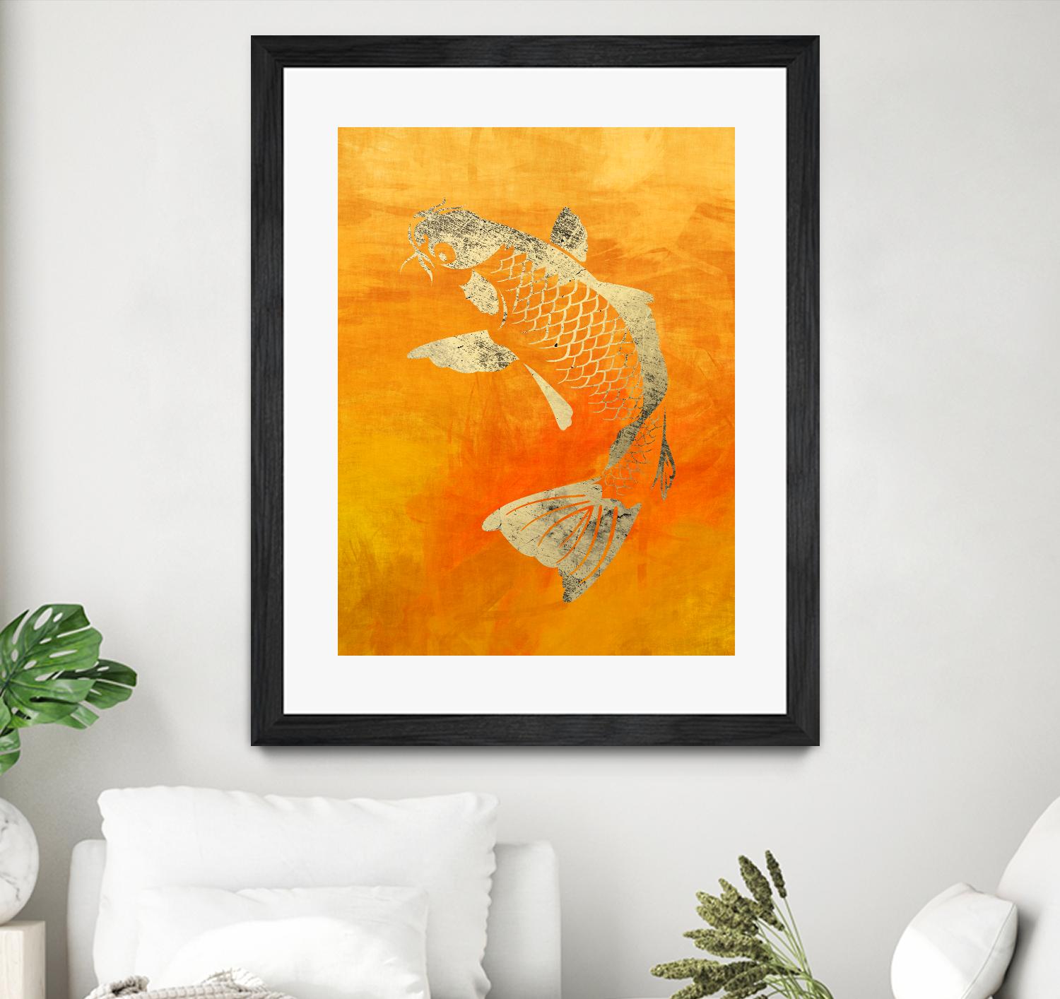 Koi by THE Studio on GIANT ART - beige oriental