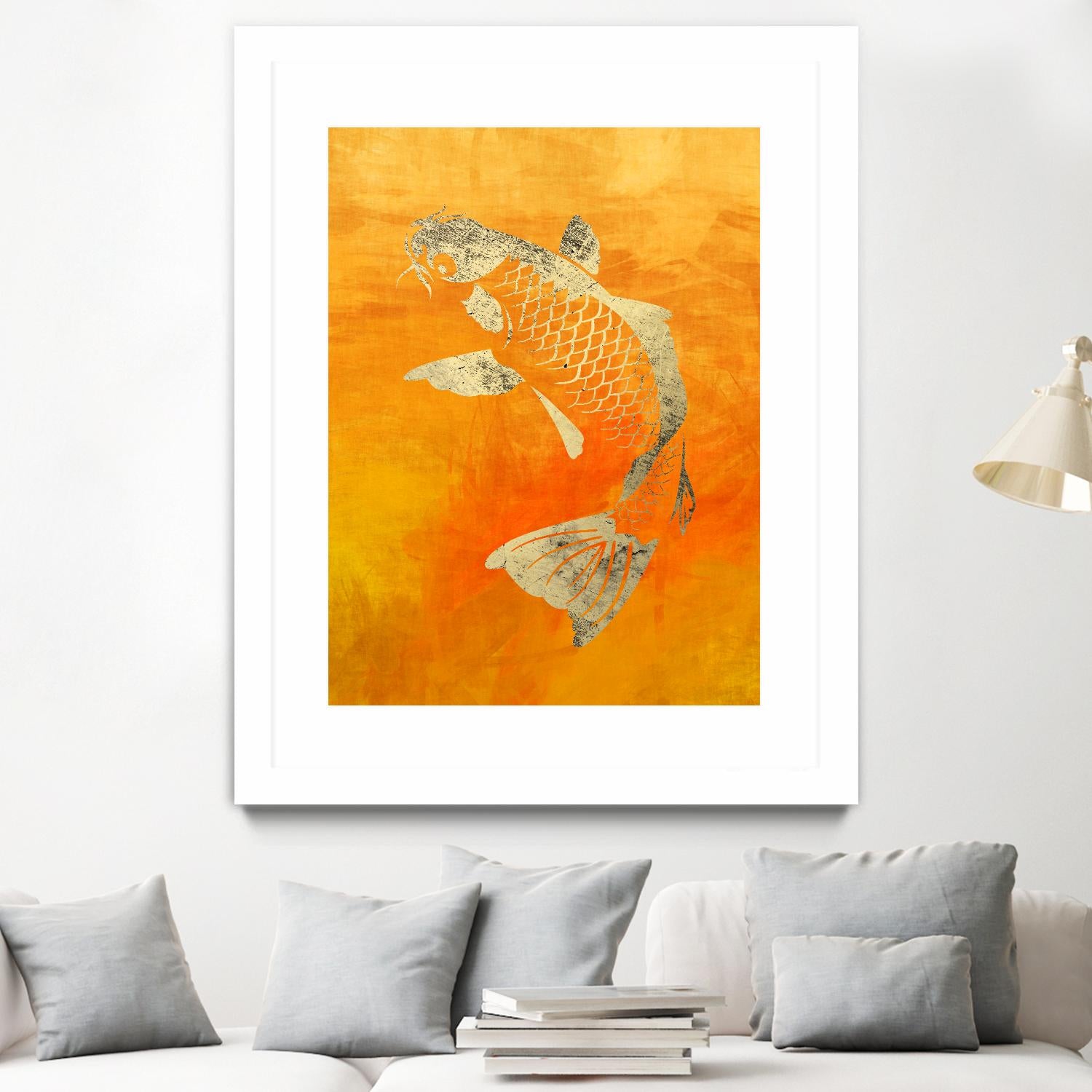 Koi by THE Studio on GIANT ART - beige oriental