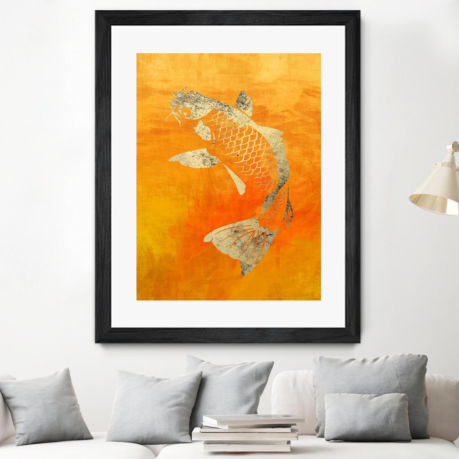 Koi by THE Studio on GIANT ART - beige oriental