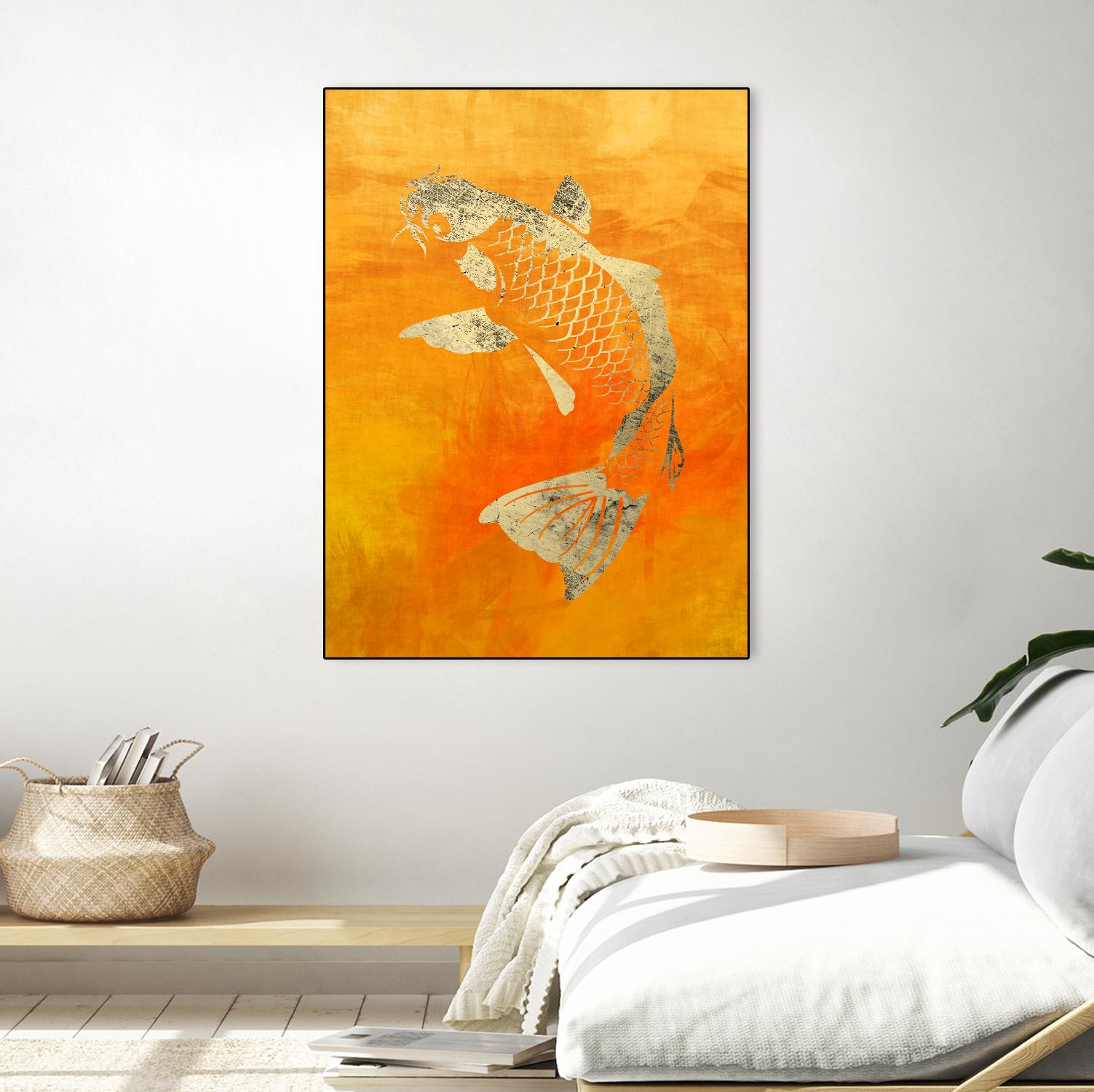 Koi by THE Studio on GIANT ART - beige oriental