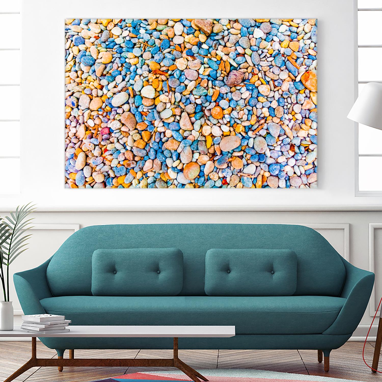 Colorful Beach Rocks by Kyle Goldie on GIANT ART - orange photo art