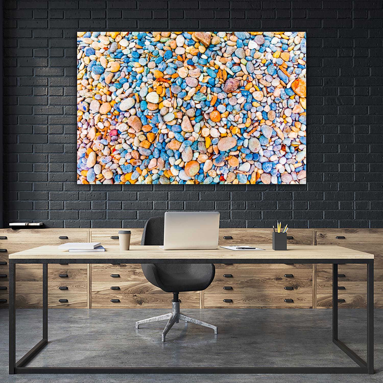 Colorful Beach Rocks by Kyle Goldie on GIANT ART - orange photo art