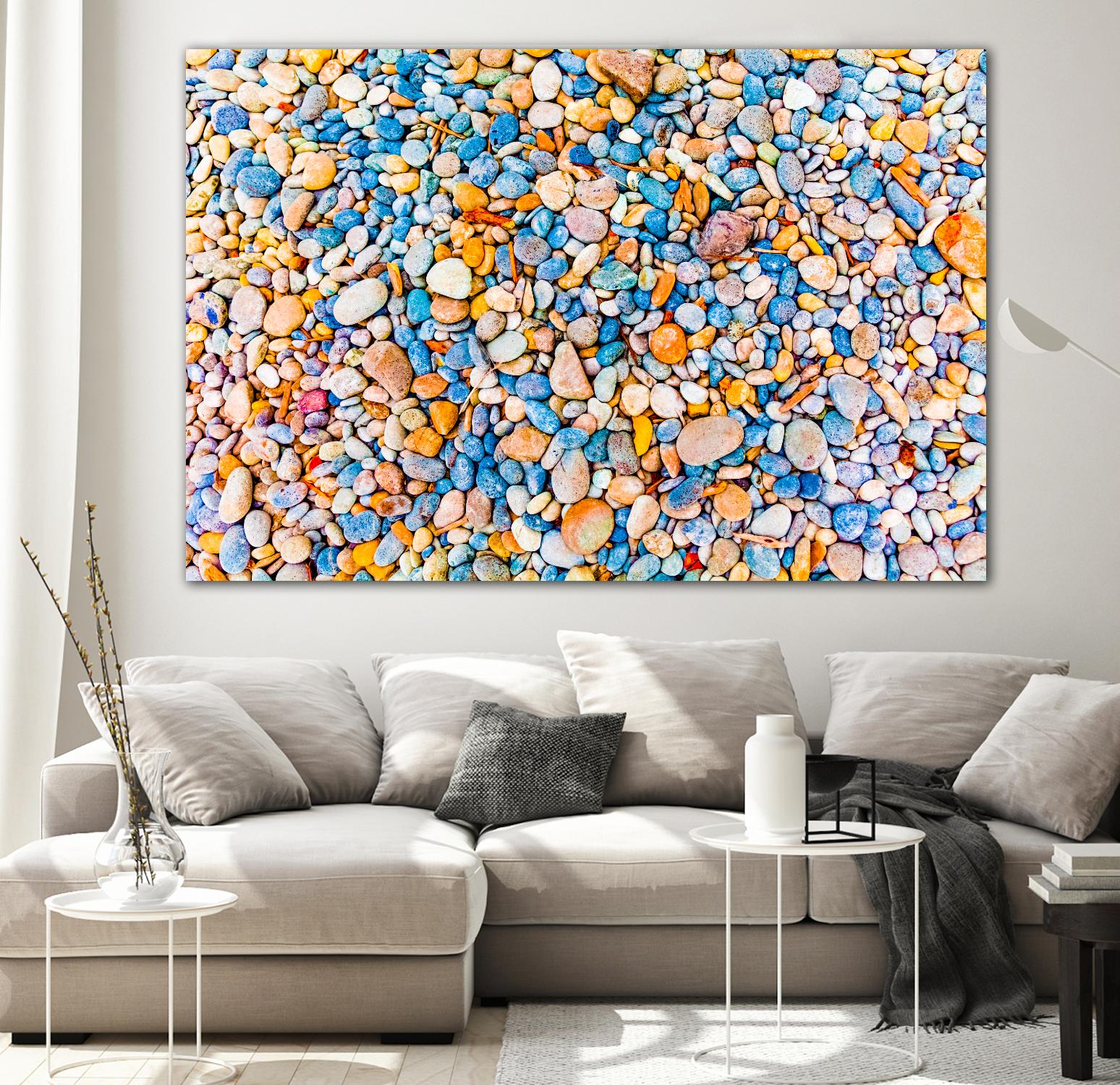 Colorful Beach Rocks by Kyle Goldie on GIANT ART - orange photo art