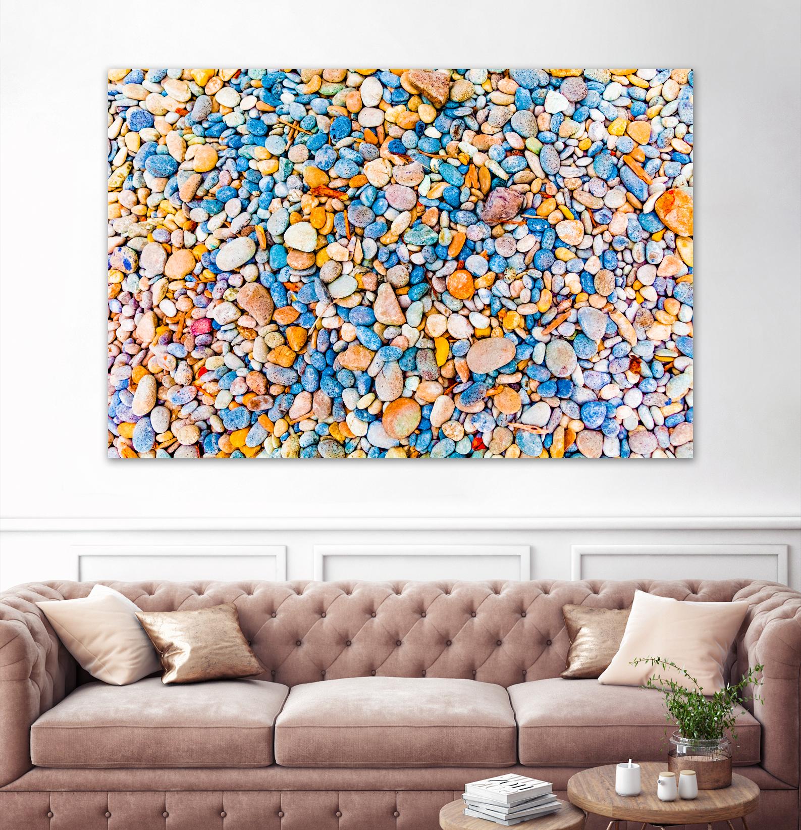 Colorful Beach Rocks by Kyle Goldie on GIANT ART - orange photo art