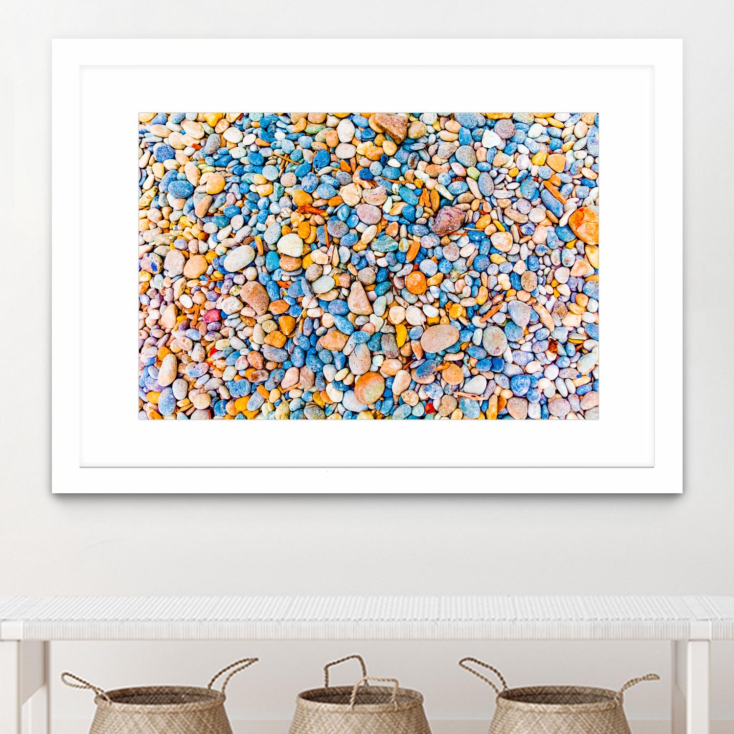 Colorful Beach Rocks by Kyle Goldie on GIANT ART - orange photo art