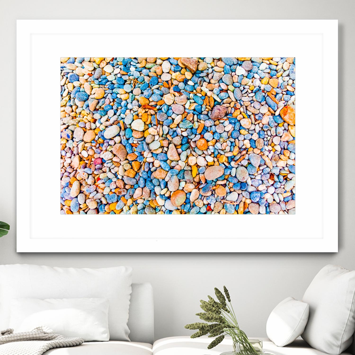 Colorful Beach Rocks by Kyle Goldie on GIANT ART - orange photo art