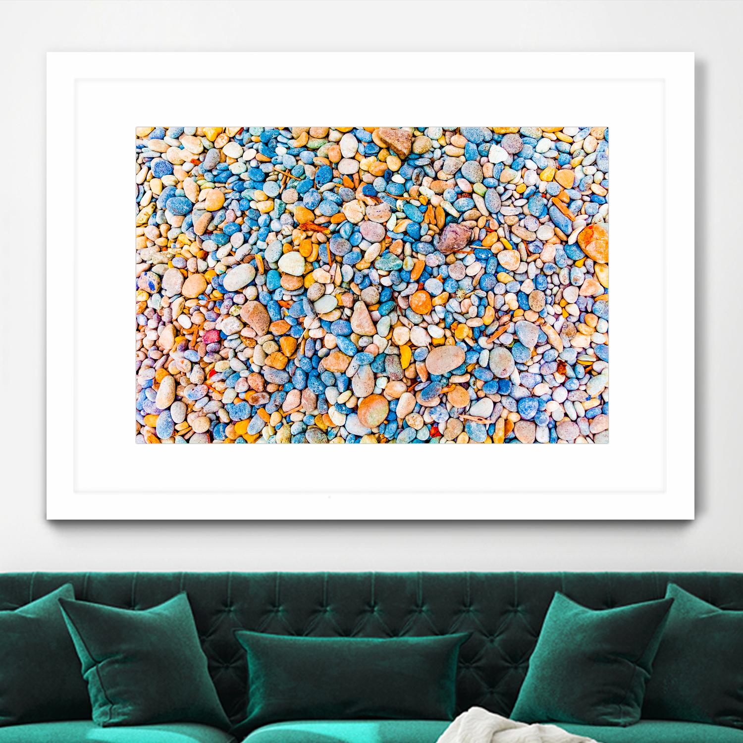 Colorful Beach Rocks by Kyle Goldie on GIANT ART - orange photo art