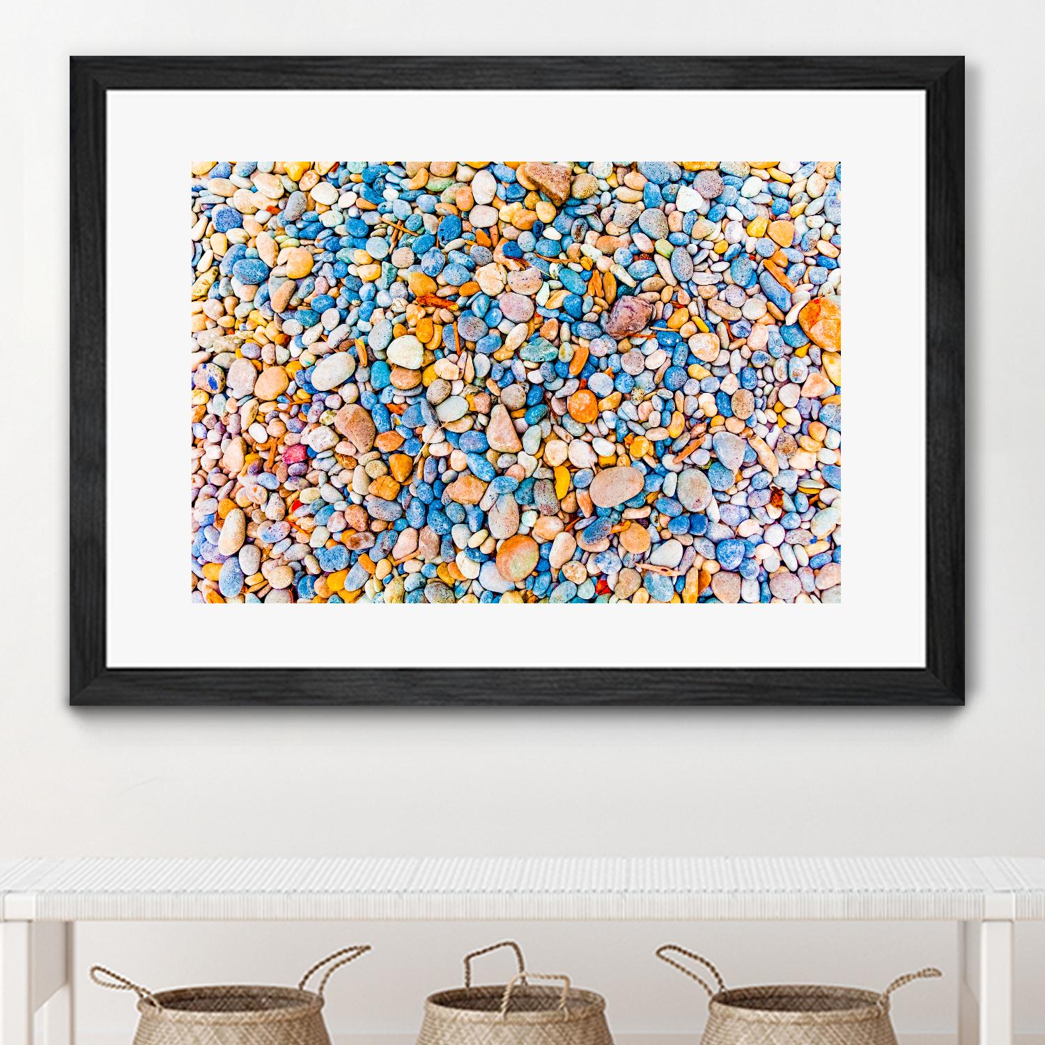 Colorful Beach Rocks by Kyle Goldie on GIANT ART - orange photo art