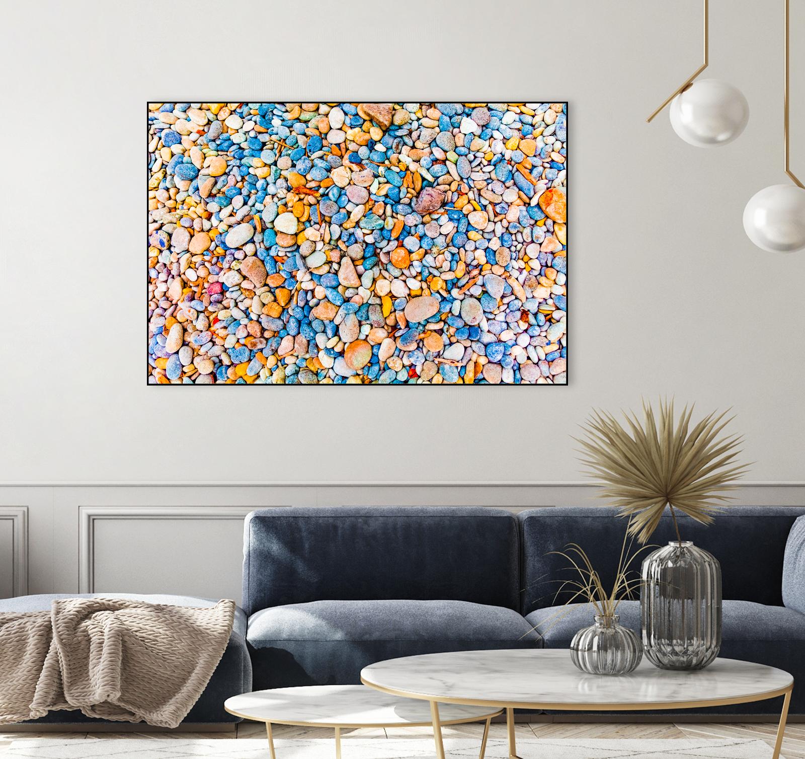 Colorful Beach Rocks by Kyle Goldie on GIANT ART - orange photo art