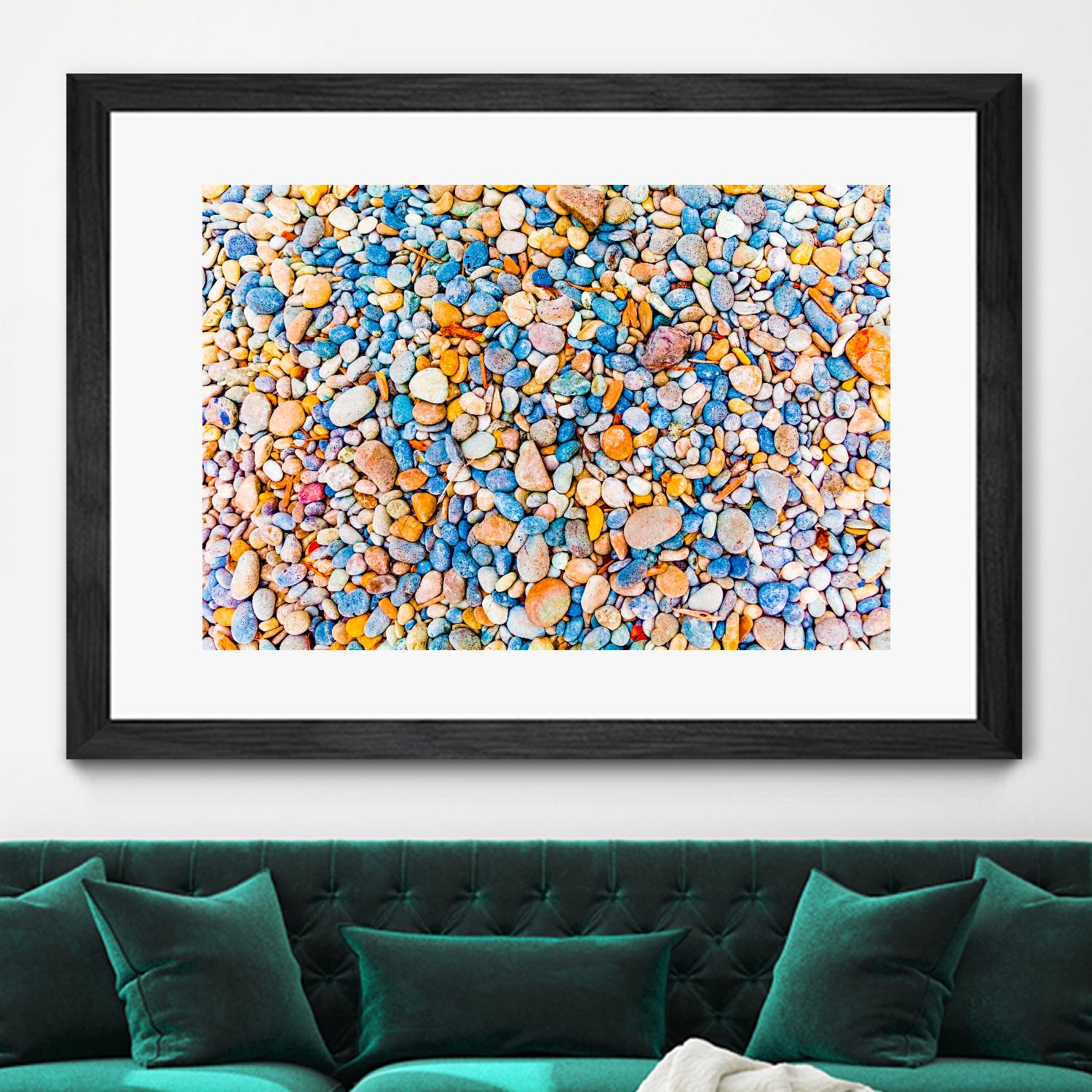 Colorful Beach Rocks by Kyle Goldie on GIANT ART - orange photo art