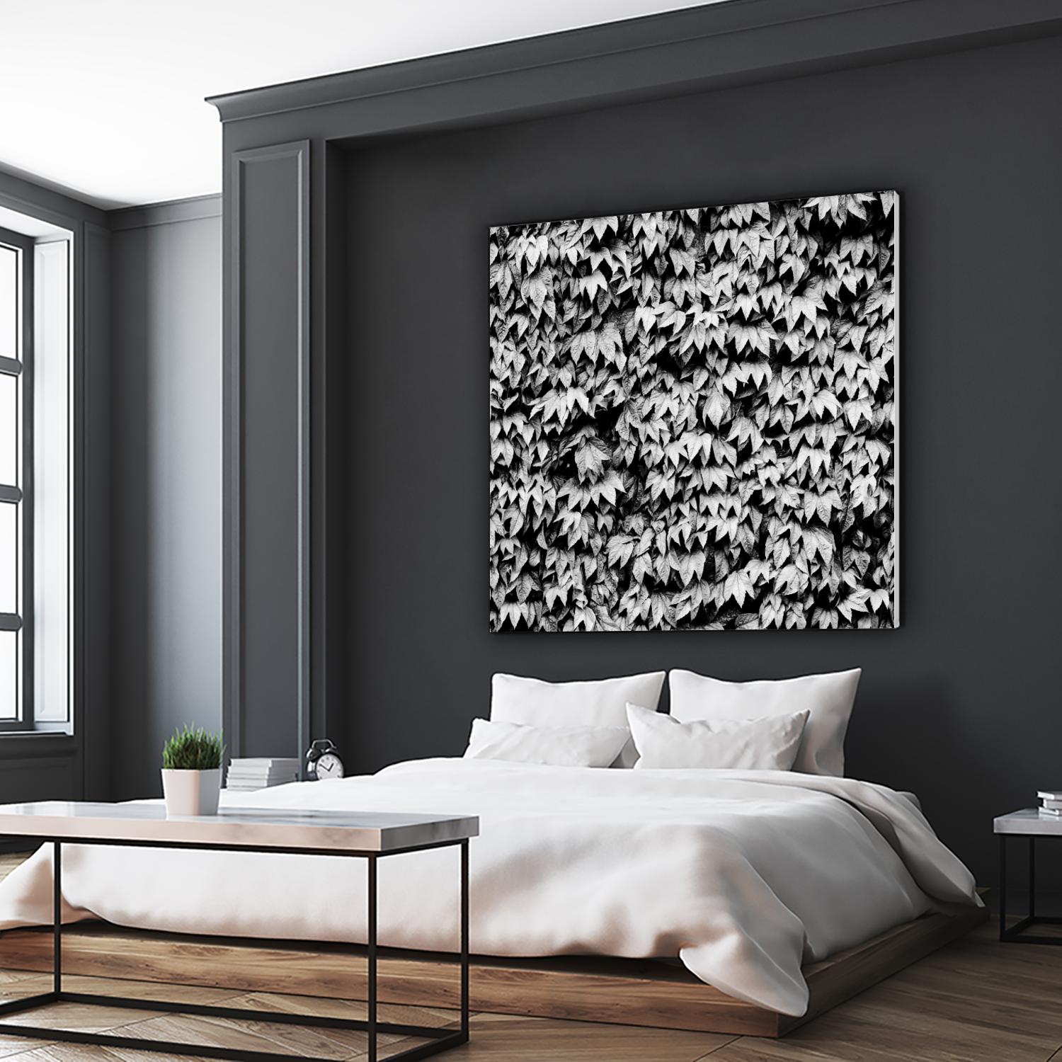 Wall of Leaves by Kyle Goldie on GIANT ART - white photo art