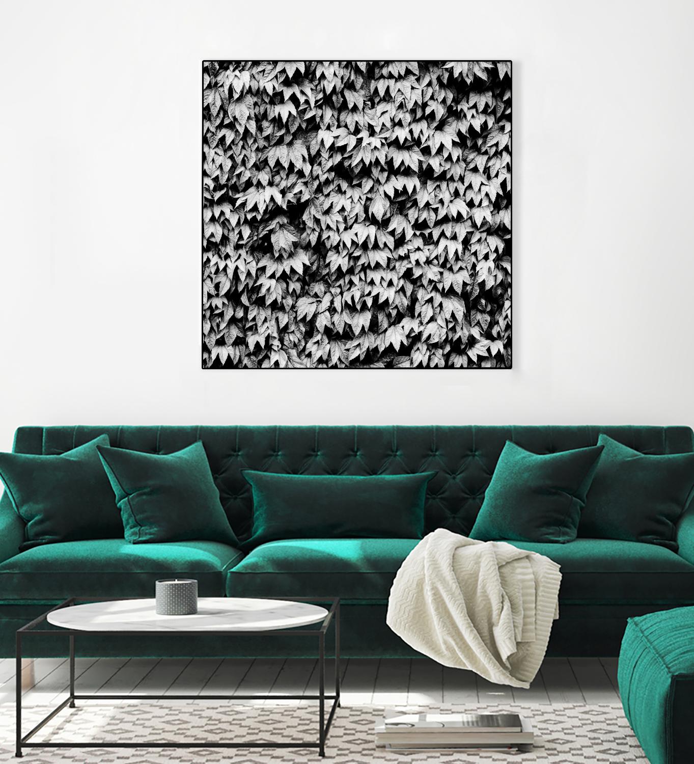 Wall of Leaves by Kyle Goldie on GIANT ART - white photo art