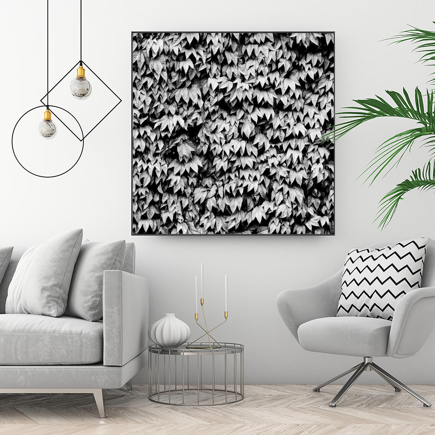 Wall of Leaves by Kyle Goldie on GIANT ART - white photo art