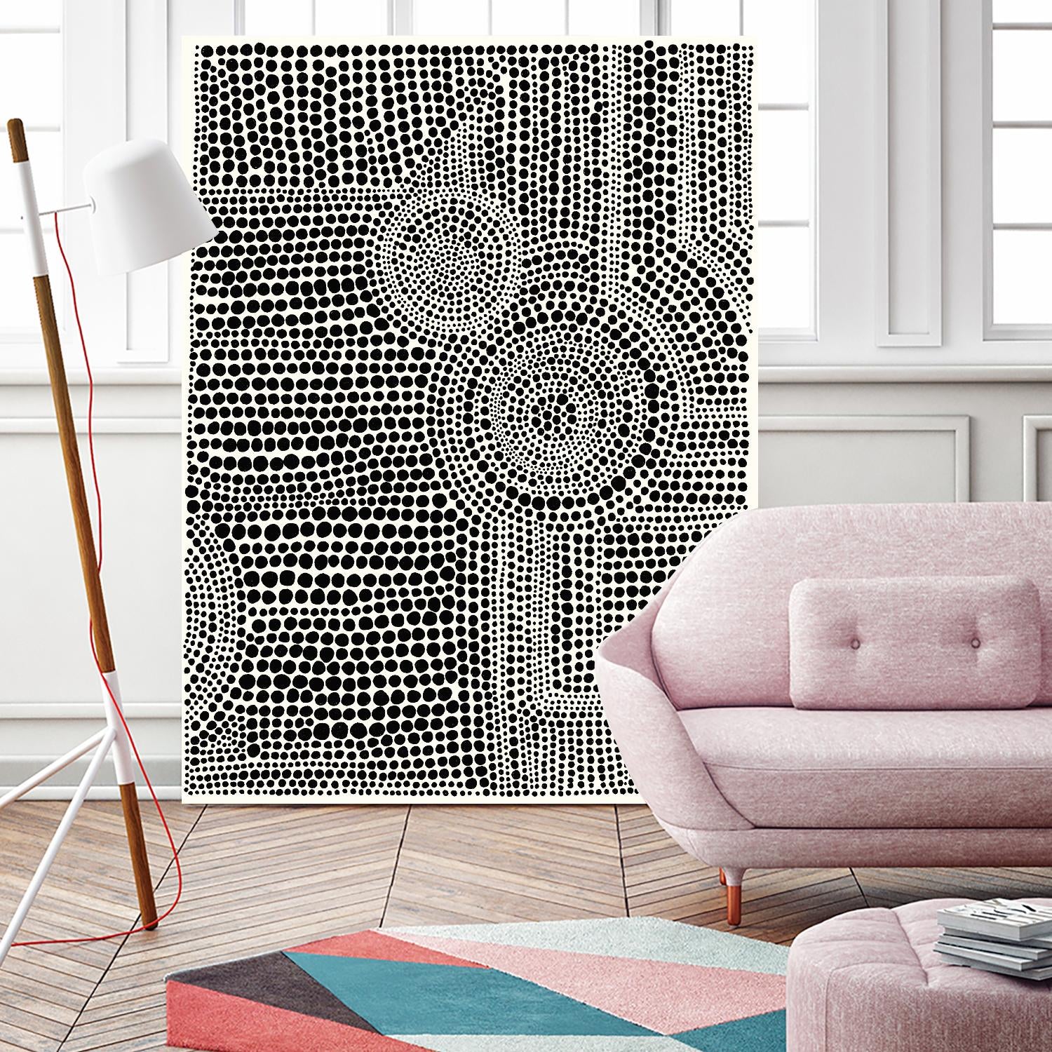Clustered Dots A by Natasha Marie on GIANT ART - white black & white dots