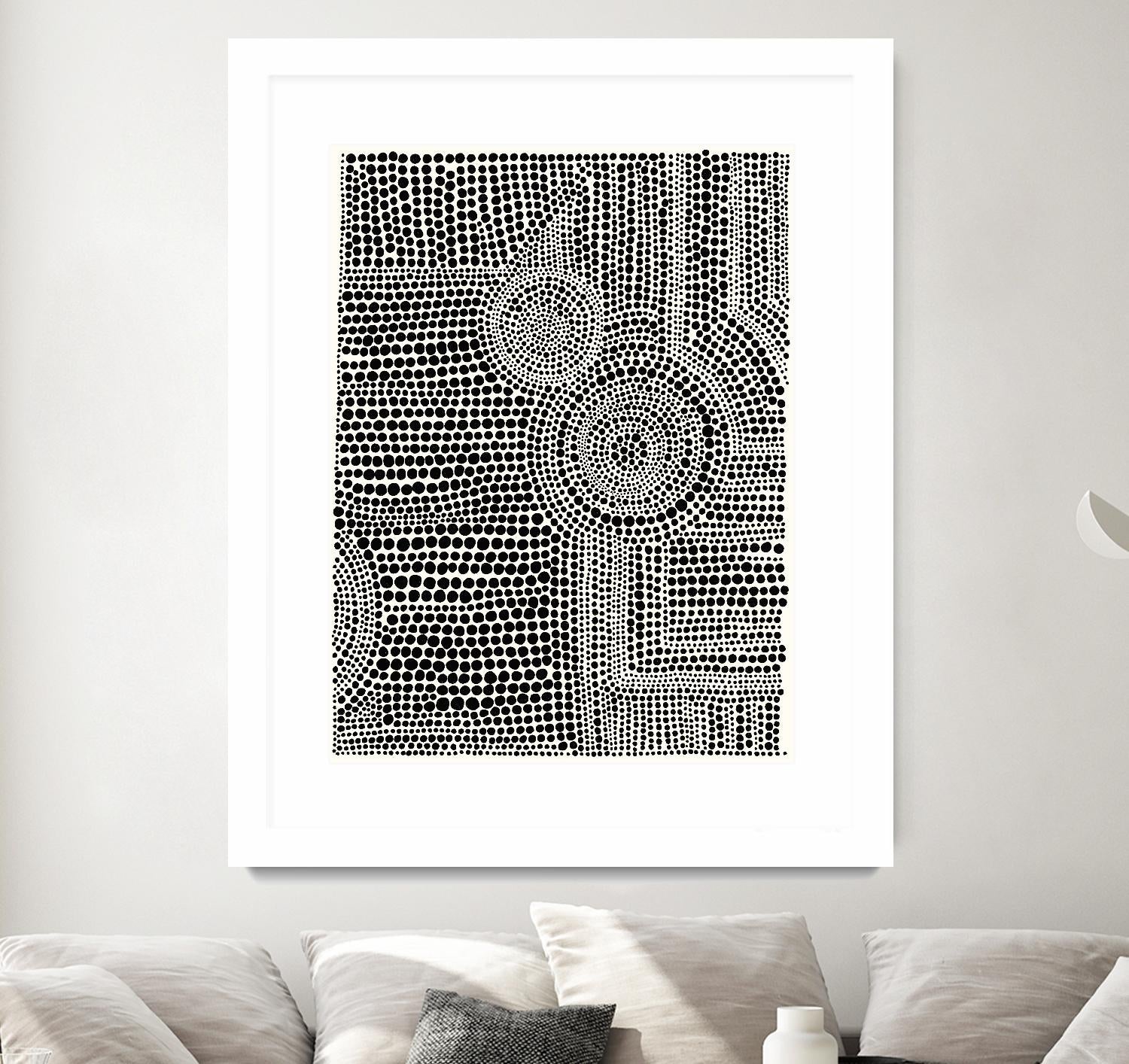Clustered Dots A by Natasha Marie on GIANT ART - white black & white dots
