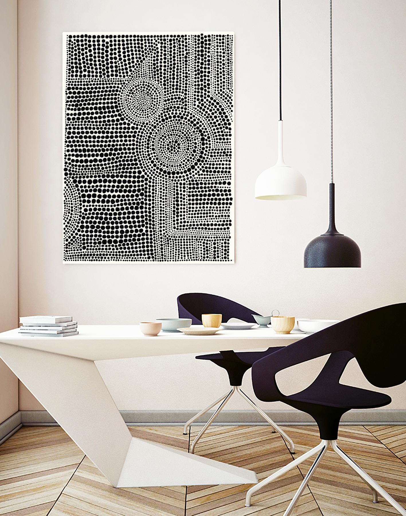Clustered Dots A by Natasha Marie on GIANT ART - white black & white dots