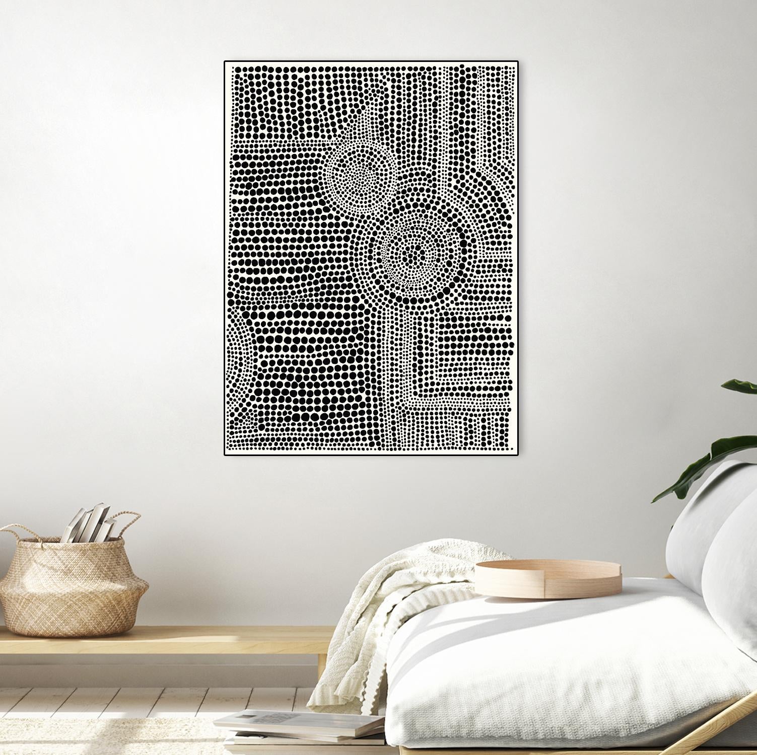 Clustered Dots A by Natasha Marie on GIANT ART - white black & white dots