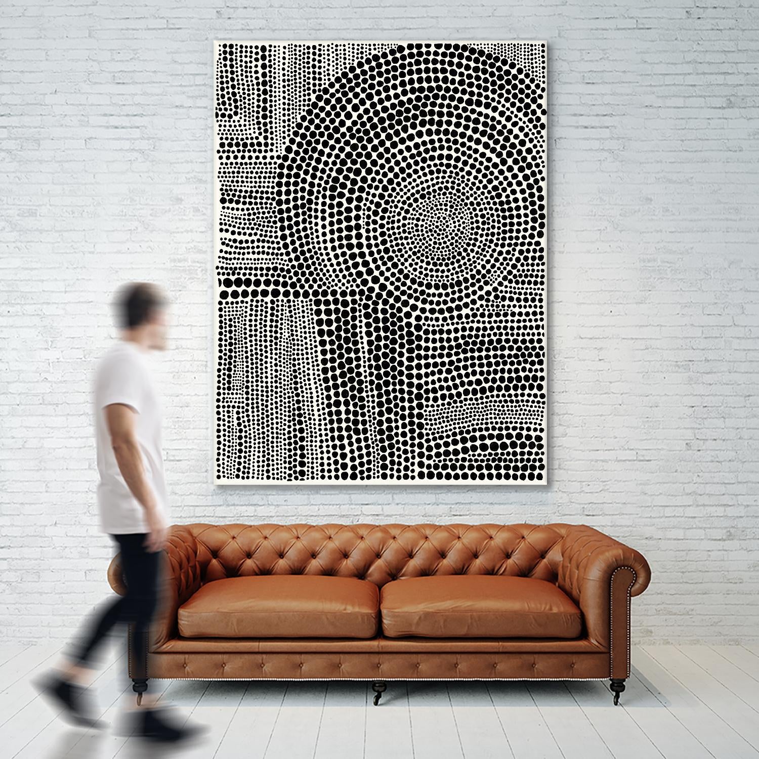 Clustered Dots B by Natasha Marie on GIANT ART - black abstract