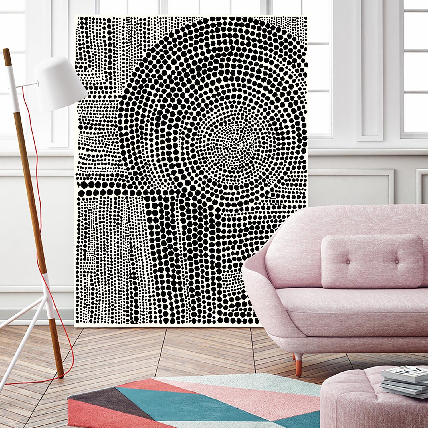 Clustered Dots B by Natasha Marie on GIANT ART - black abstract
