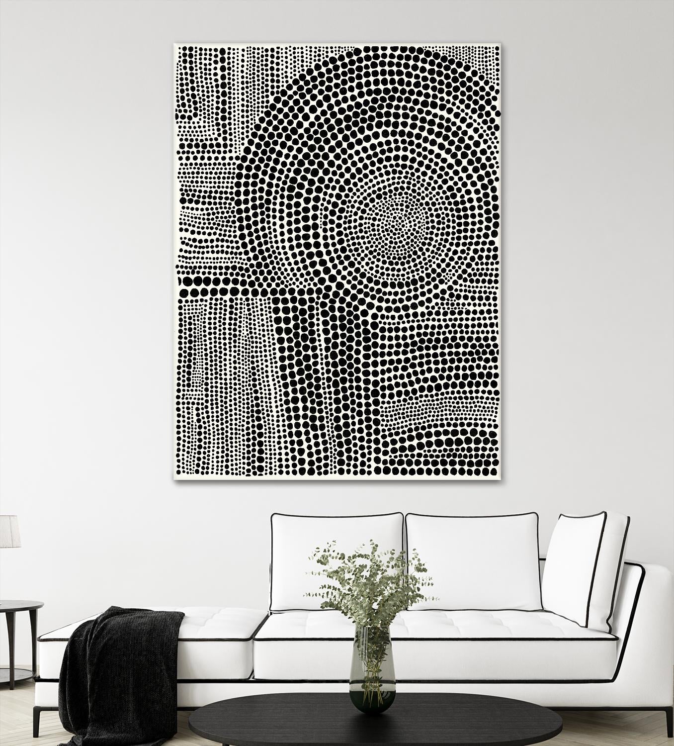 Clustered Dots B by Natasha Marie on GIANT ART - black abstract