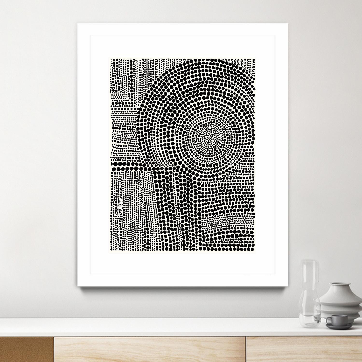 Clustered Dots B by Natasha Marie on GIANT ART - black abstract