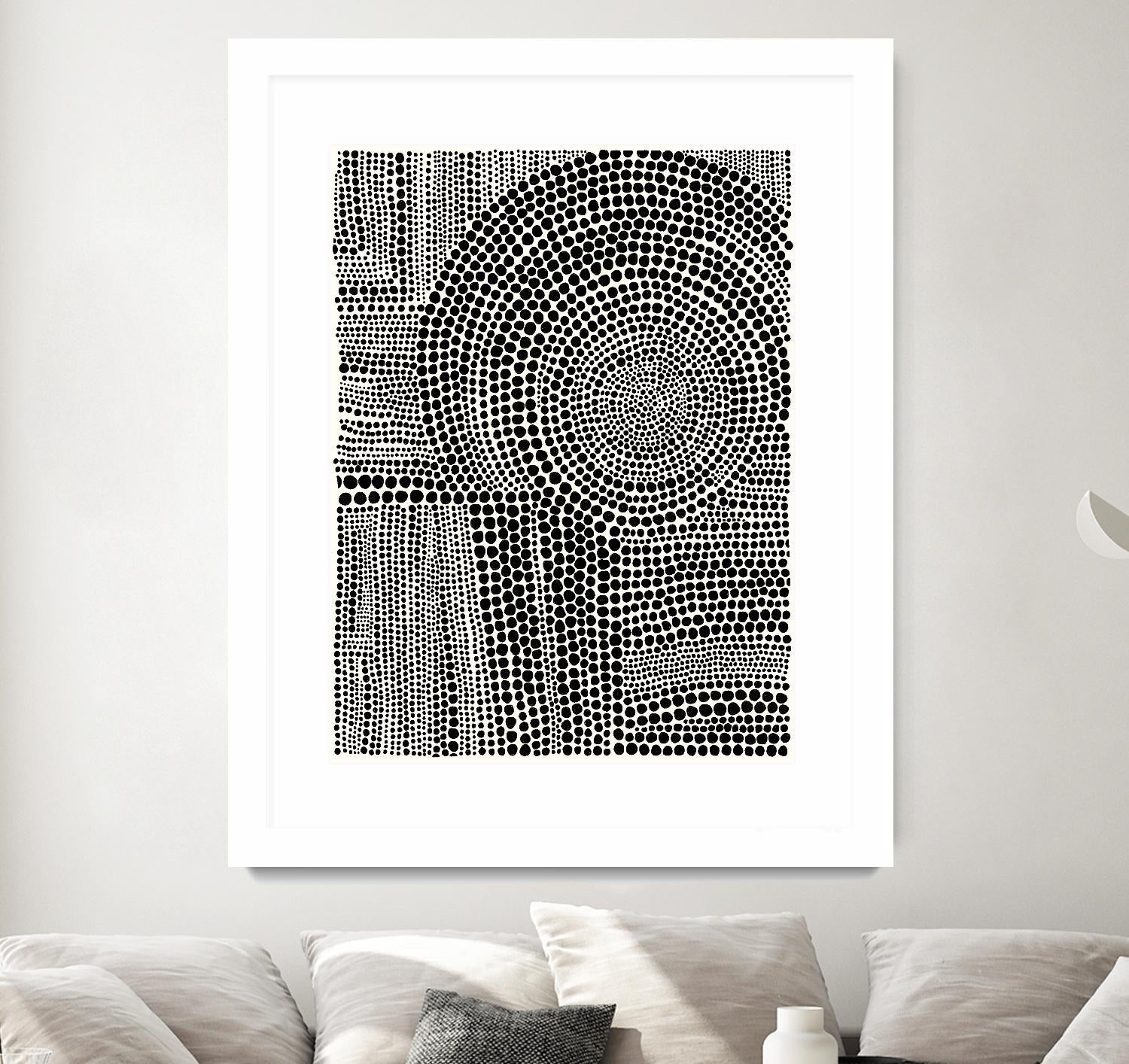Clustered Dots B by Natasha Marie on GIANT ART - black abstract