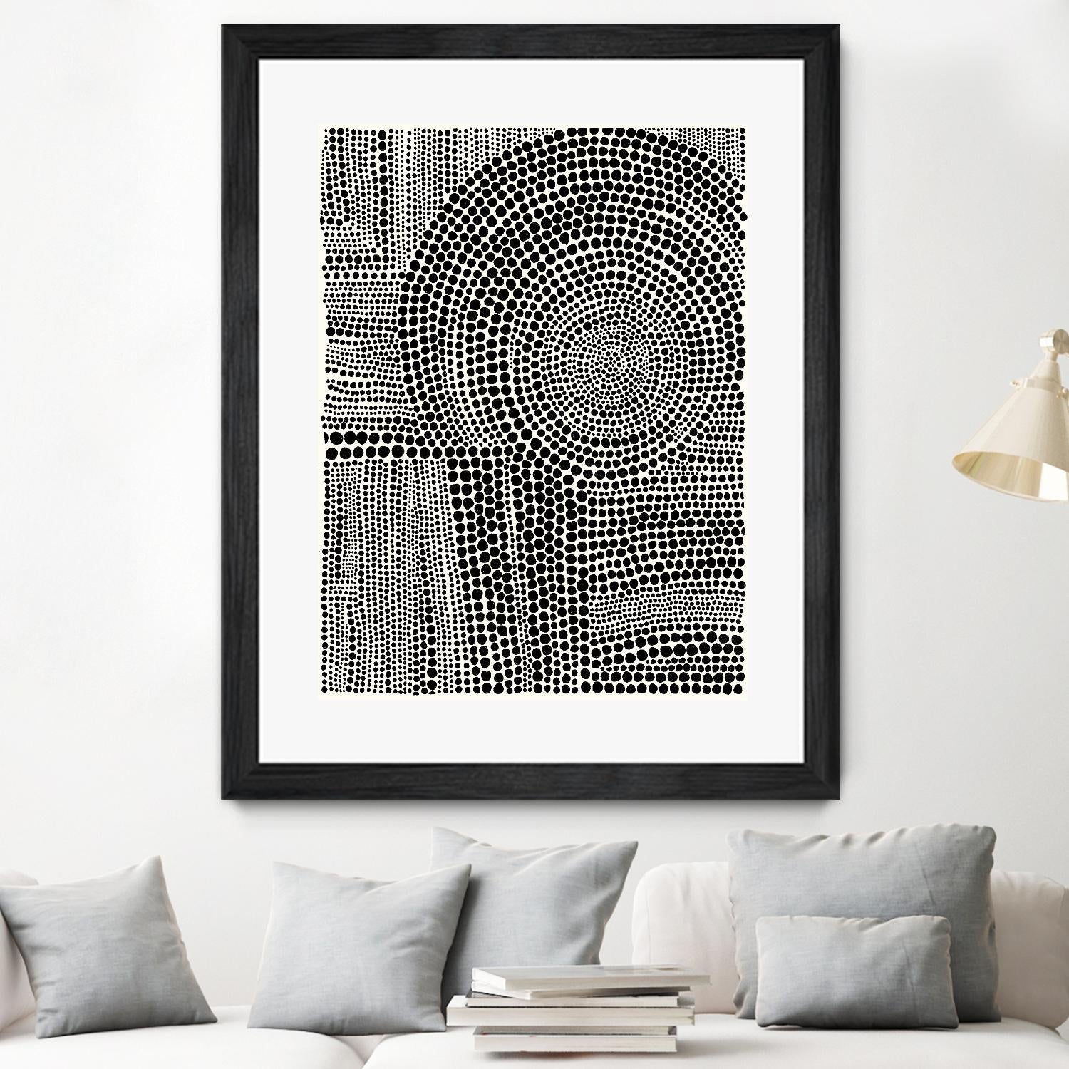 Clustered Dots B by Natasha Marie on GIANT ART - black abstract