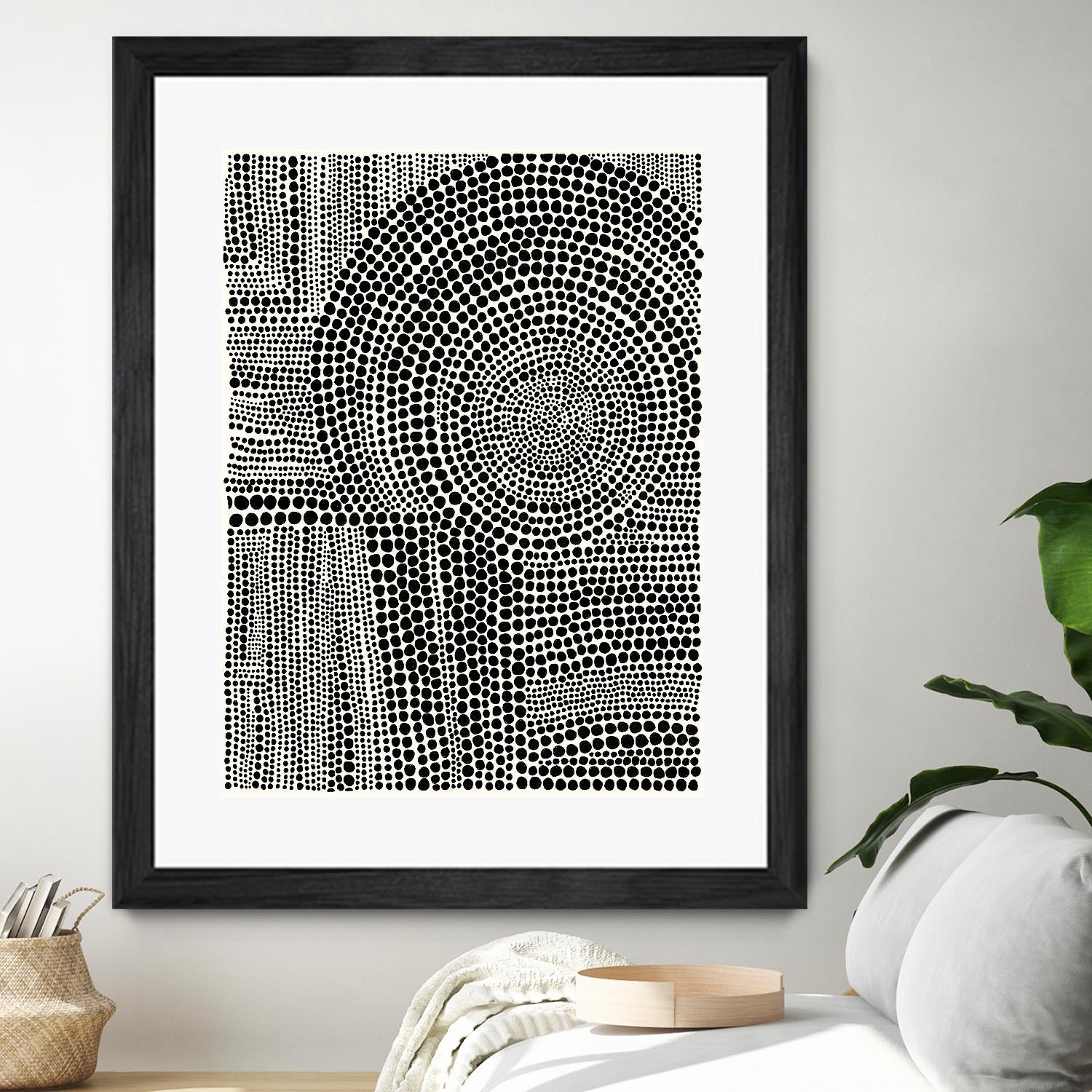 Clustered Dots B by Natasha Marie on GIANT ART - black abstract