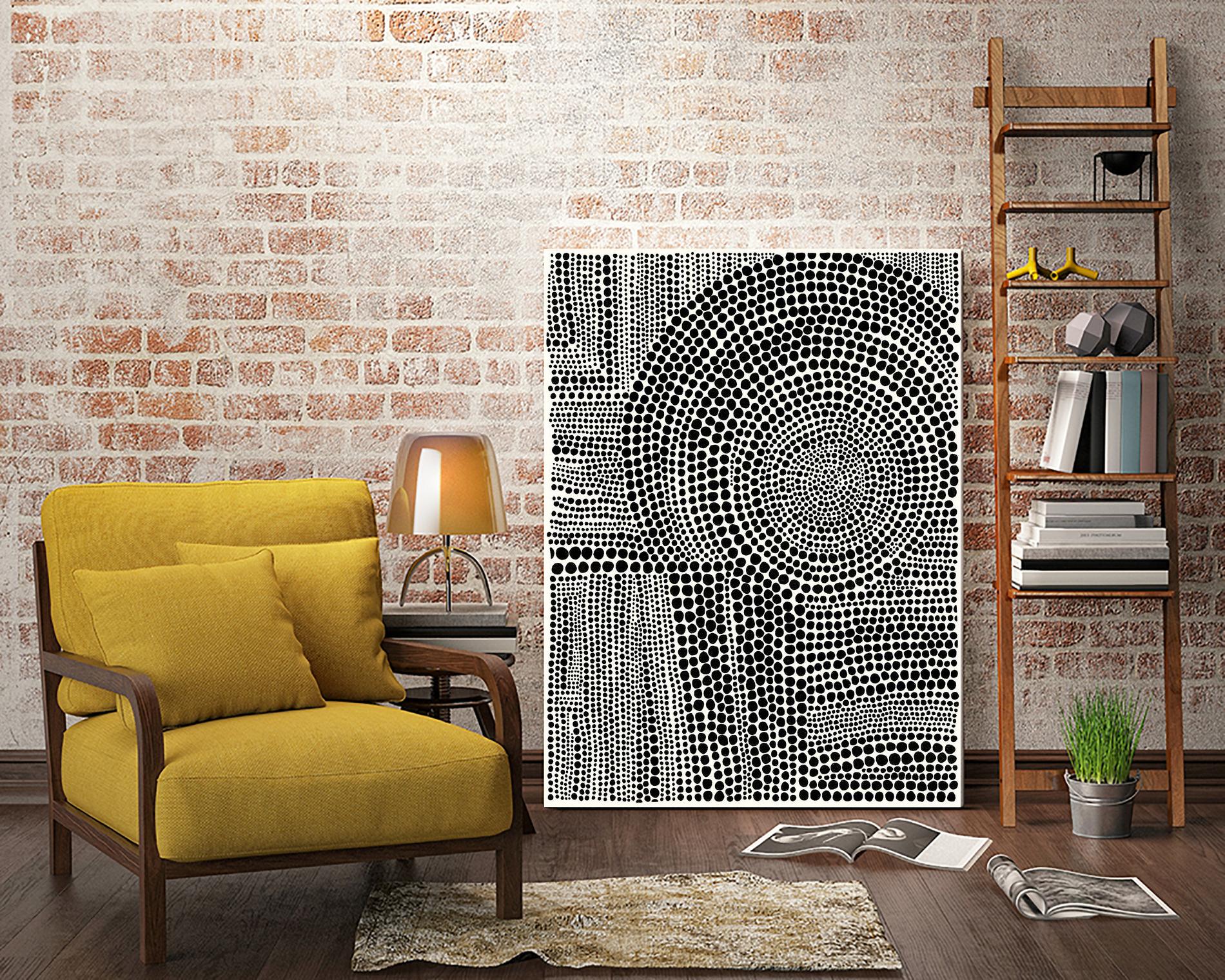 Clustered Dots B by Natasha Marie on GIANT ART - black abstract