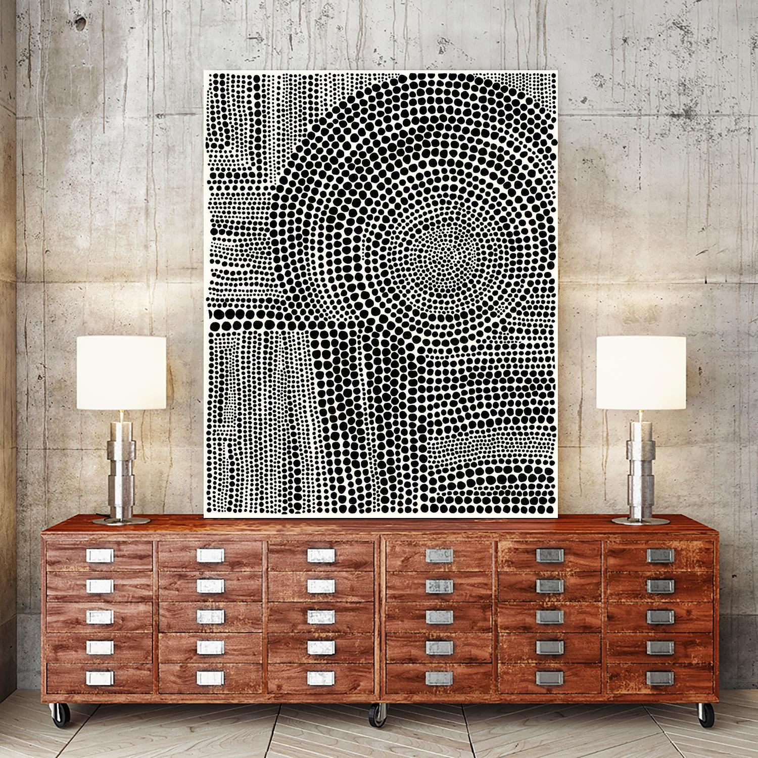 Clustered Dots B by Natasha Marie on GIANT ART - black abstract