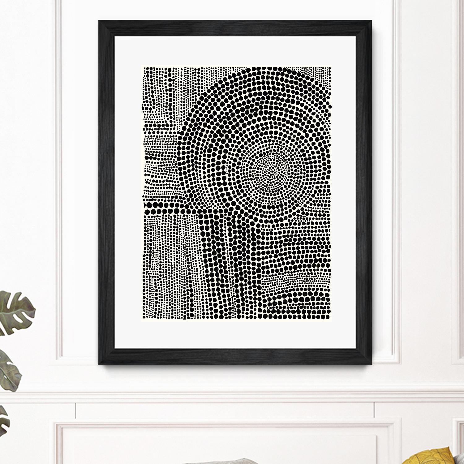 Clustered Dots B by Natasha Marie on GIANT ART - black abstract