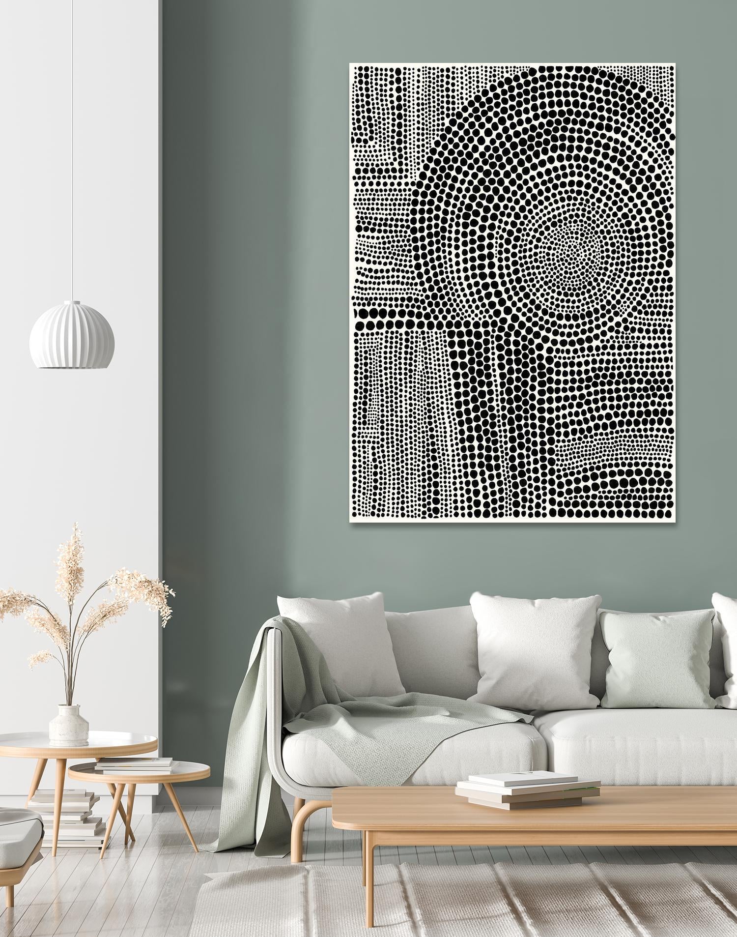 Clustered Dots B by Natasha Marie on GIANT ART - black abstract