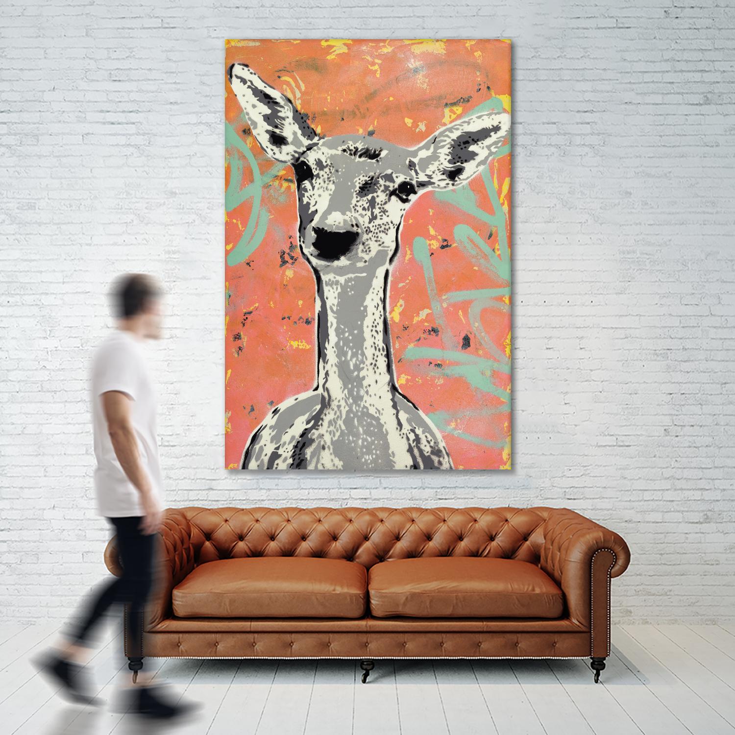 Fawn by Urban Soule on GIANT ART - green animals