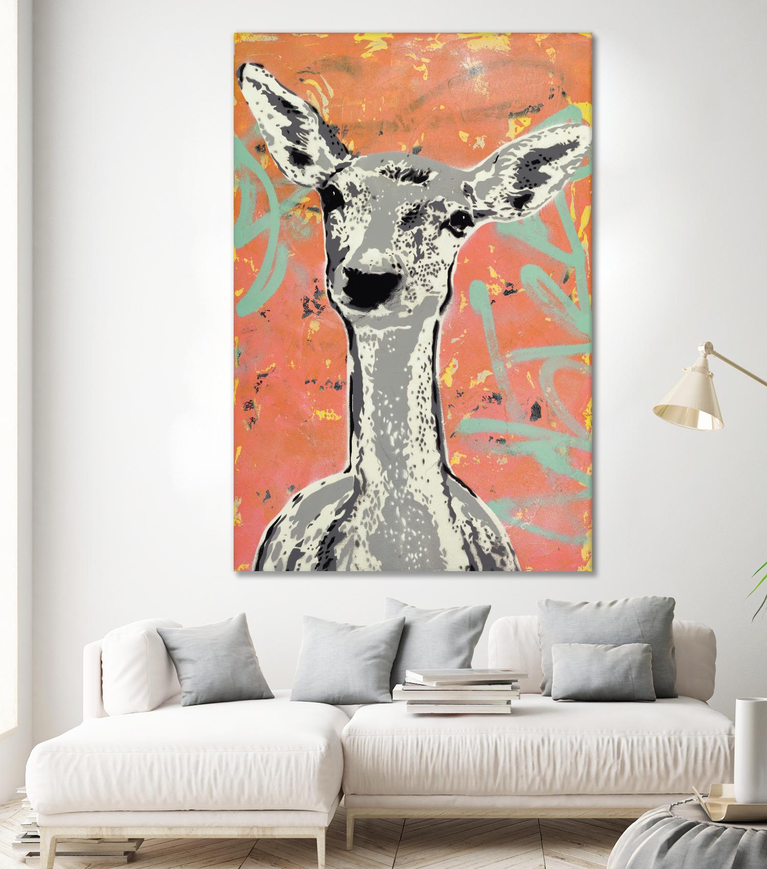 Fawn by Urban Soule on GIANT ART - green animals