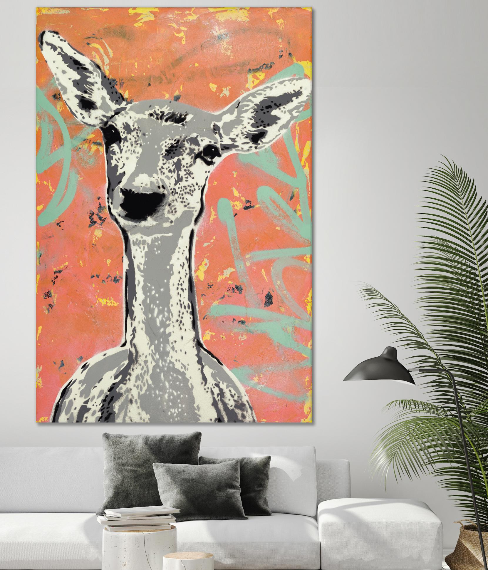 Fawn by Urban Soule on GIANT ART - green animals