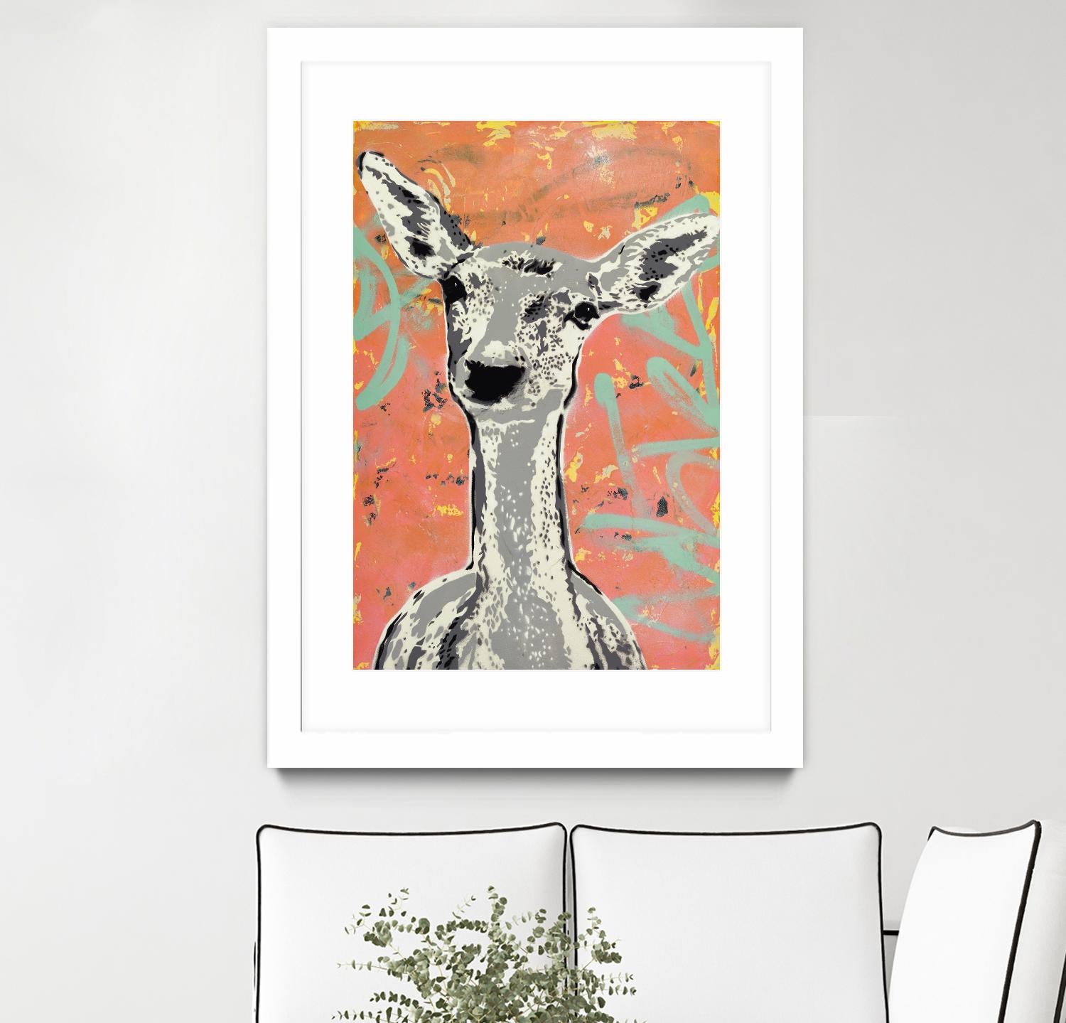 Fawn by Urban Soule on GIANT ART - green animals