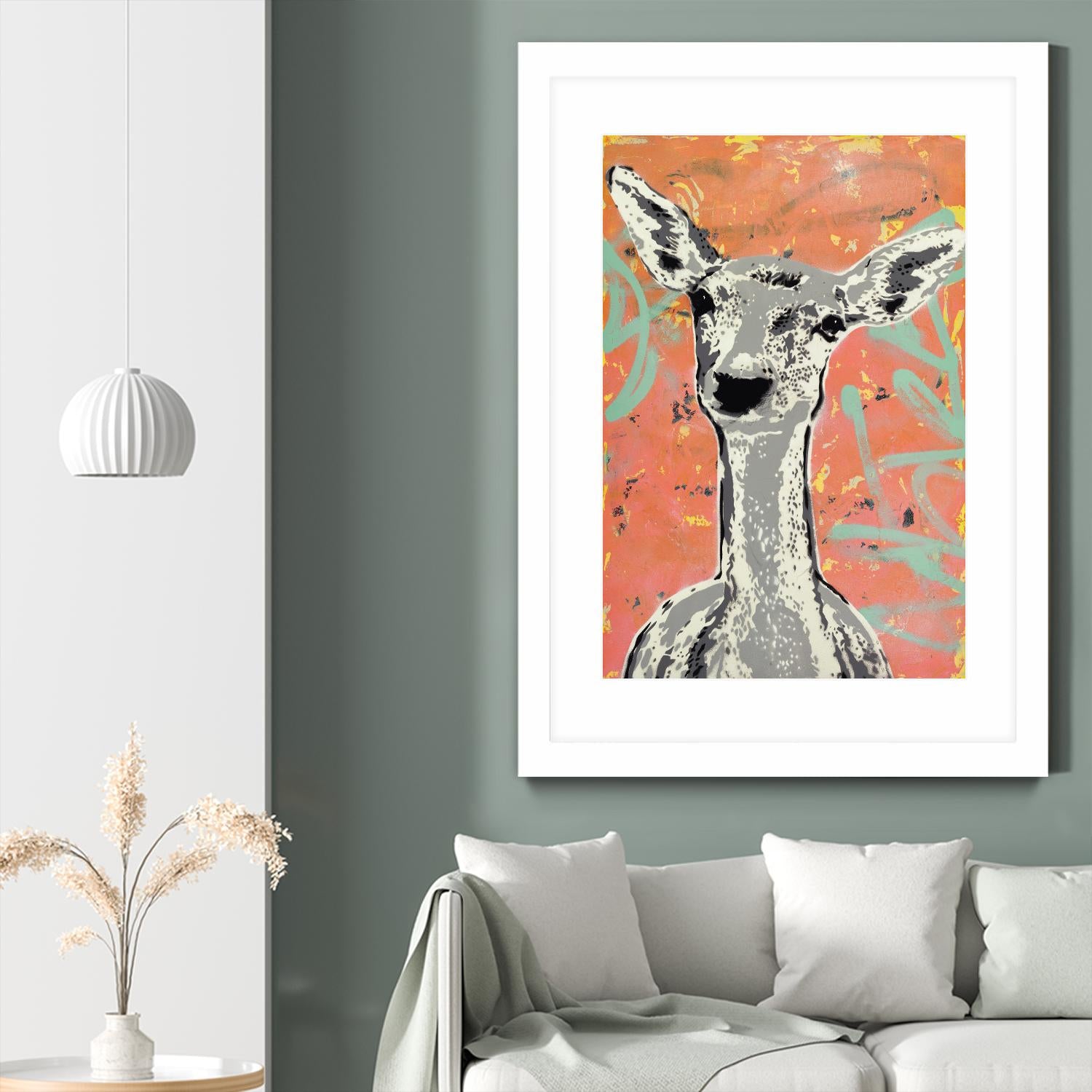 Fawn by Urban Soule on GIANT ART - green animals