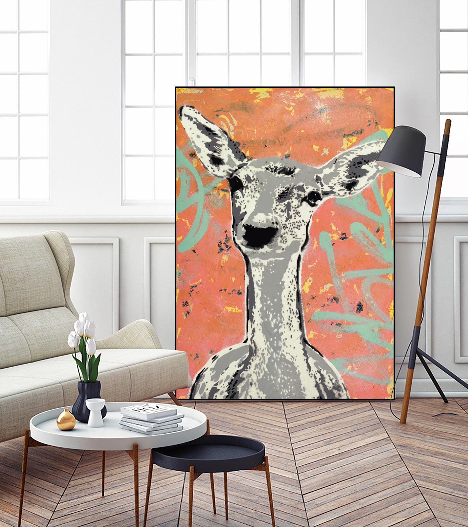 Fawn by Urban Soule on GIANT ART - green animals
