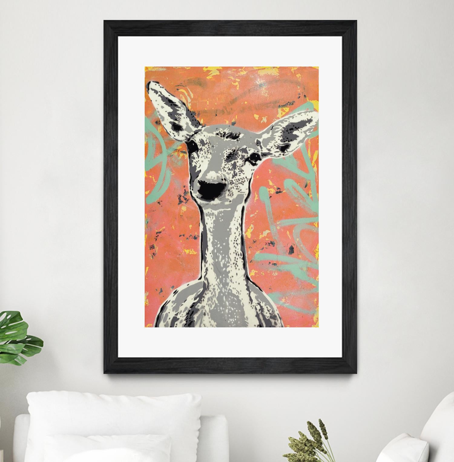 Fawn by Urban Soule on GIANT ART - green animals