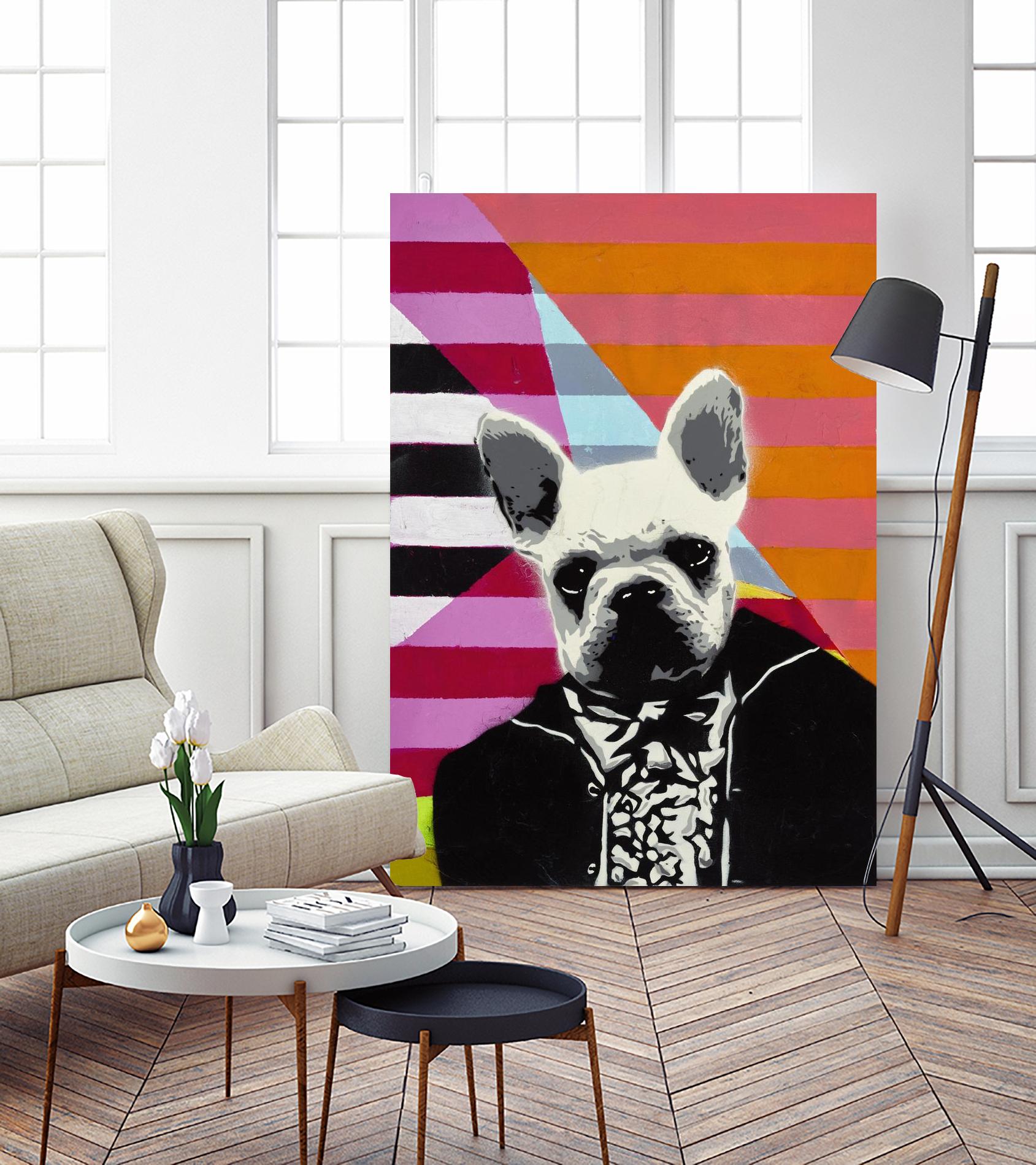 Mr. French by Urban Soule on GIANT ART - orange animals dog