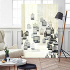 Birdcages 1 by NM Studio on GIANT ART - beige contemporary bird