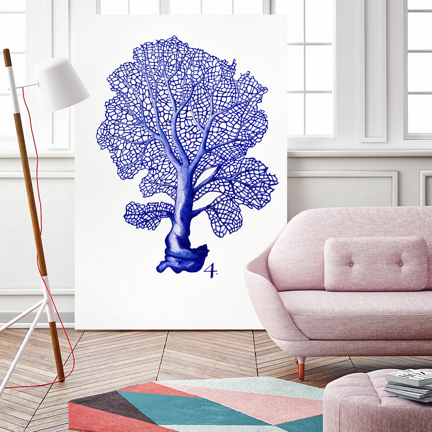 Sea Life in Pen 4 by Millie Brooks on GIANT ART - blue nautical