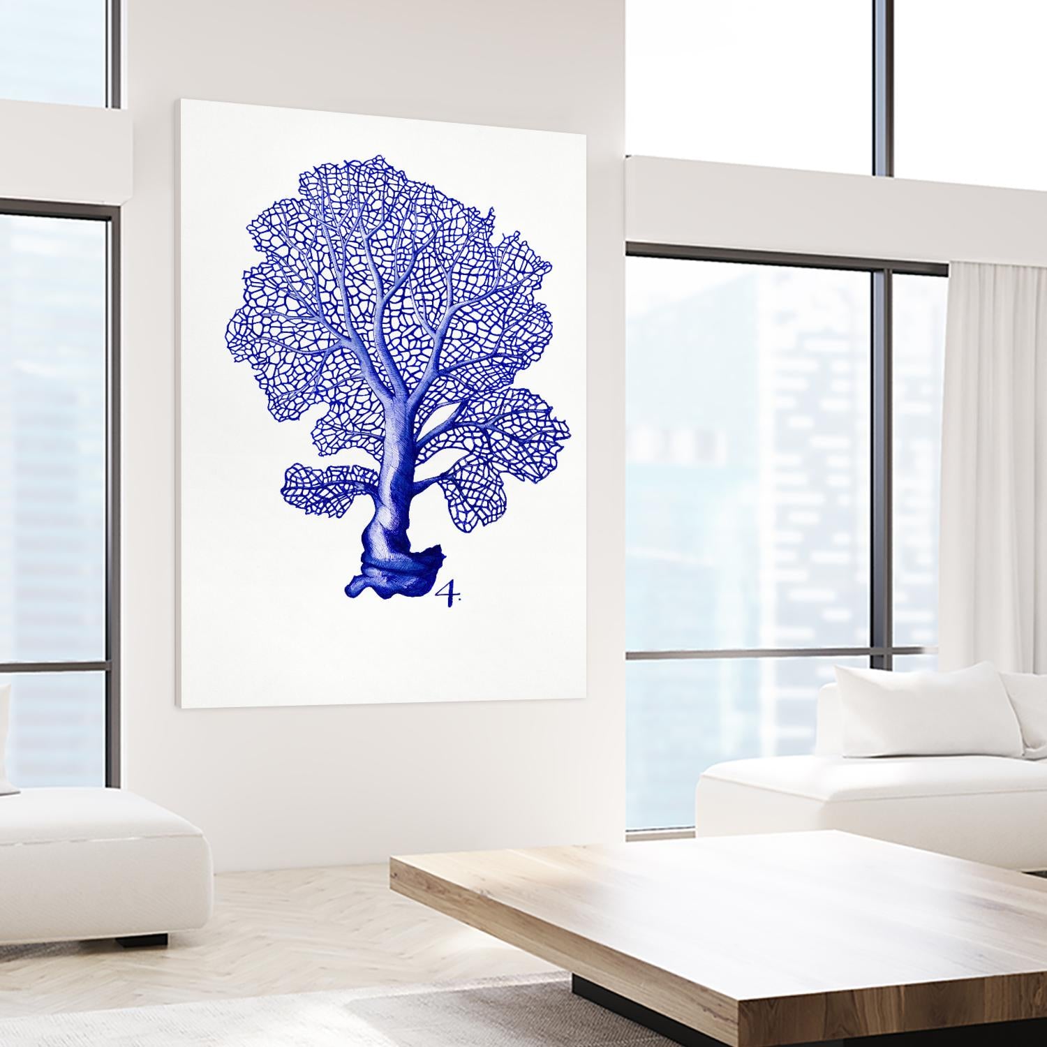 Sea Life in Pen 4 by Millie Brooks on GIANT ART - blue nautical