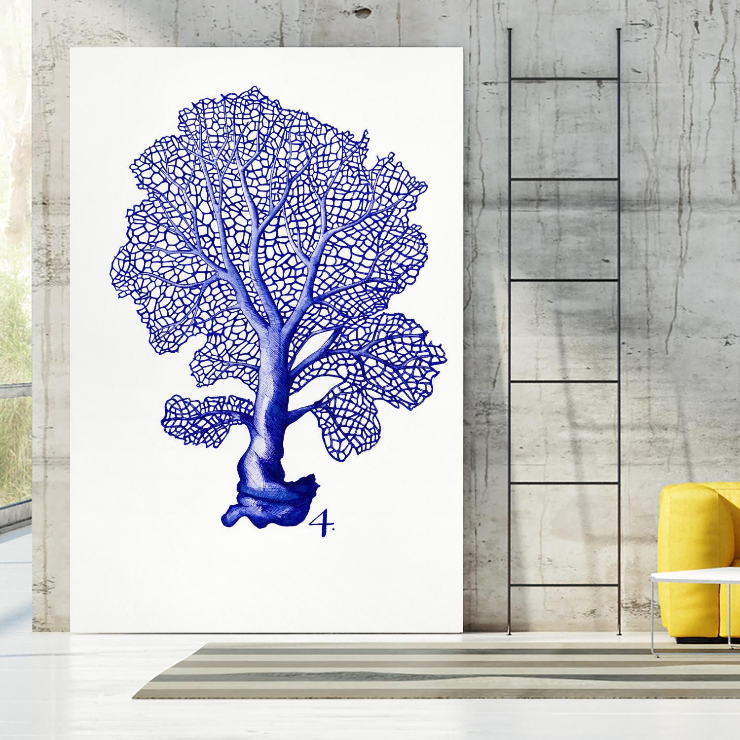 Sea Life in Pen 4 by Millie Brooks on GIANT ART - blue nautical