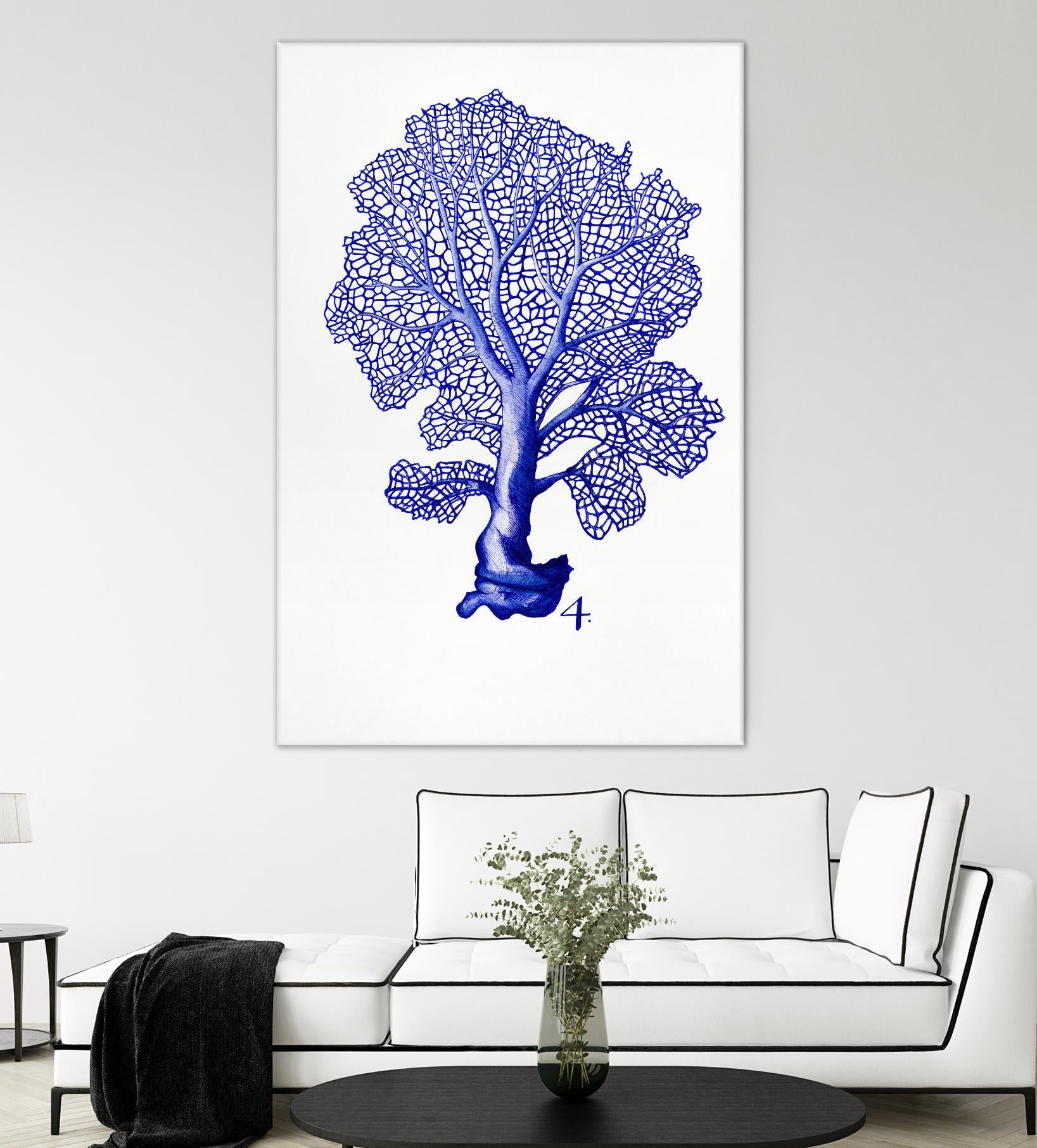 Sea Life in Pen 4 by Millie Brooks on GIANT ART - blue nautical