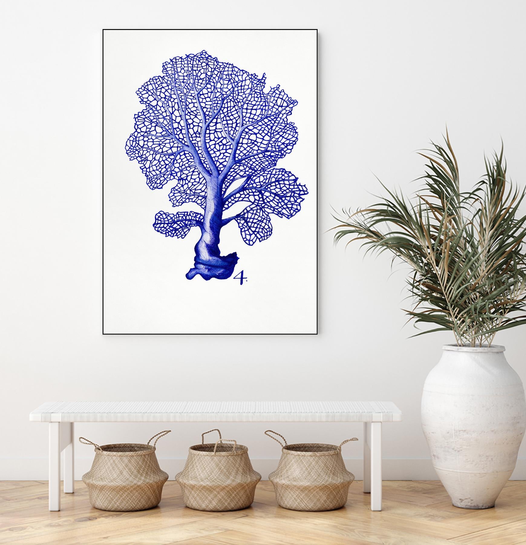 Sea Life in Pen 4 by Millie Brooks on GIANT ART - blue nautical