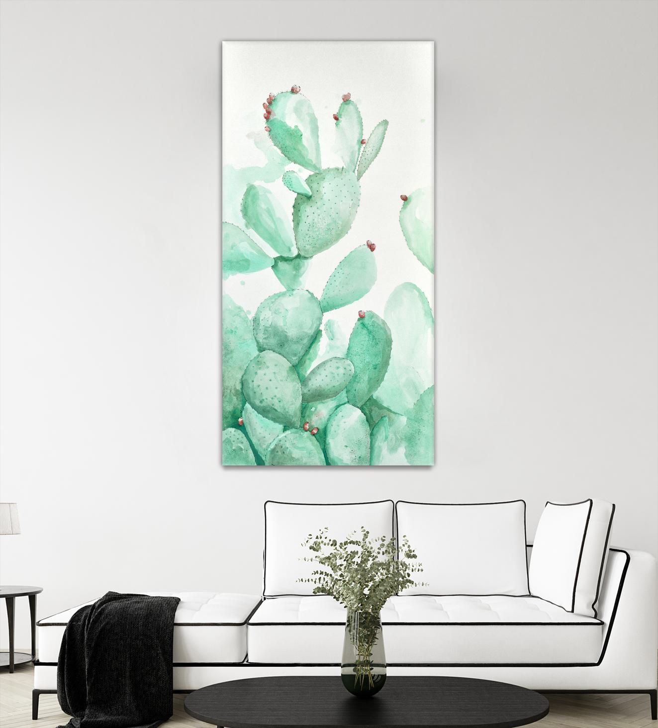 Turquoise Desert 2 by Allyson Fukushima on GIANT ART - green floral