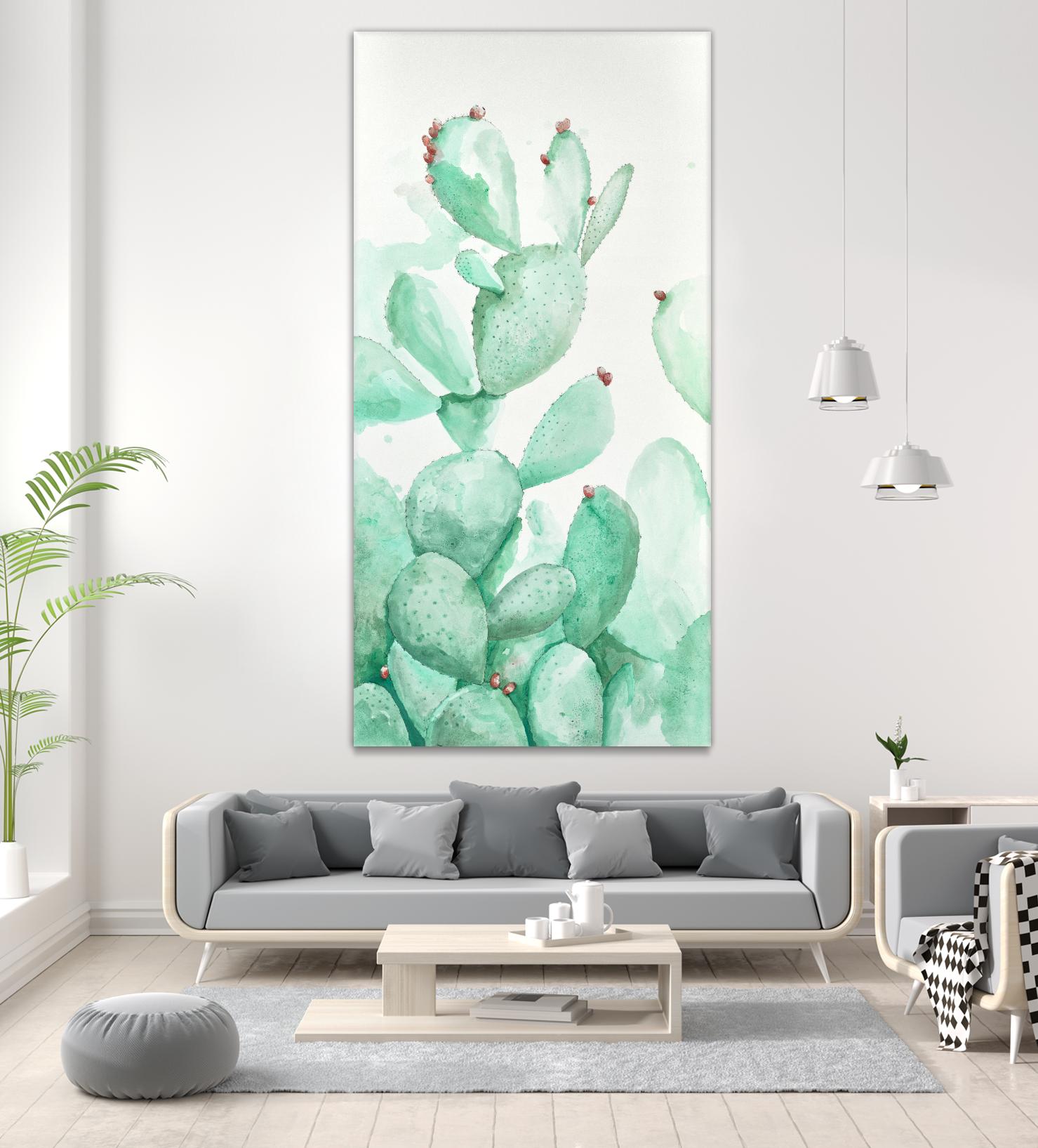 Turquoise Desert 2 by Allyson Fukushima on GIANT ART - green floral