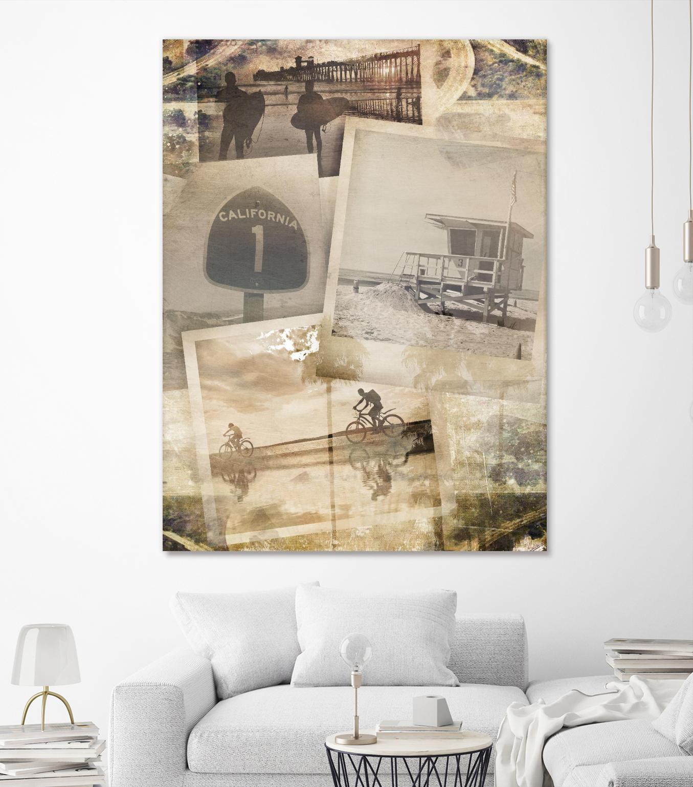 Los Angeles Polaroid Collage A by SEA Studio on GIANT ART - beige cityscapes & streets color photography